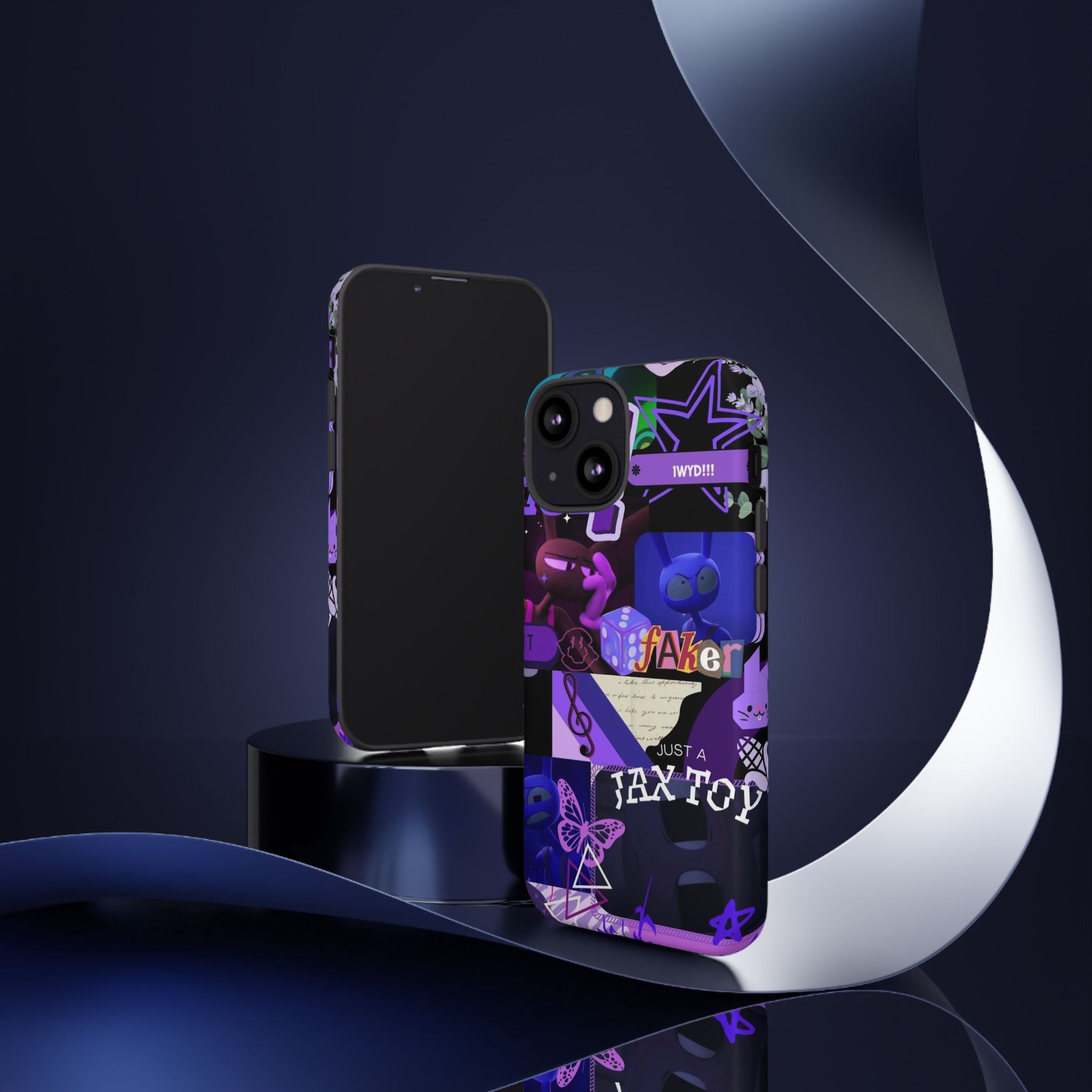 Jax The Amazing Digital Circus Purple Grunge Collage Phone Case | Tough Cases