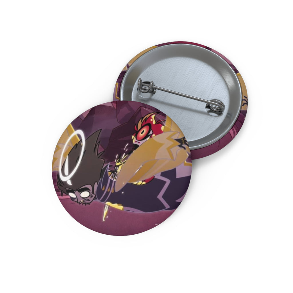 Adam Death Niffty Hazbin Hotel Demon Girl Character Pin Button | Anime Style Round Badge