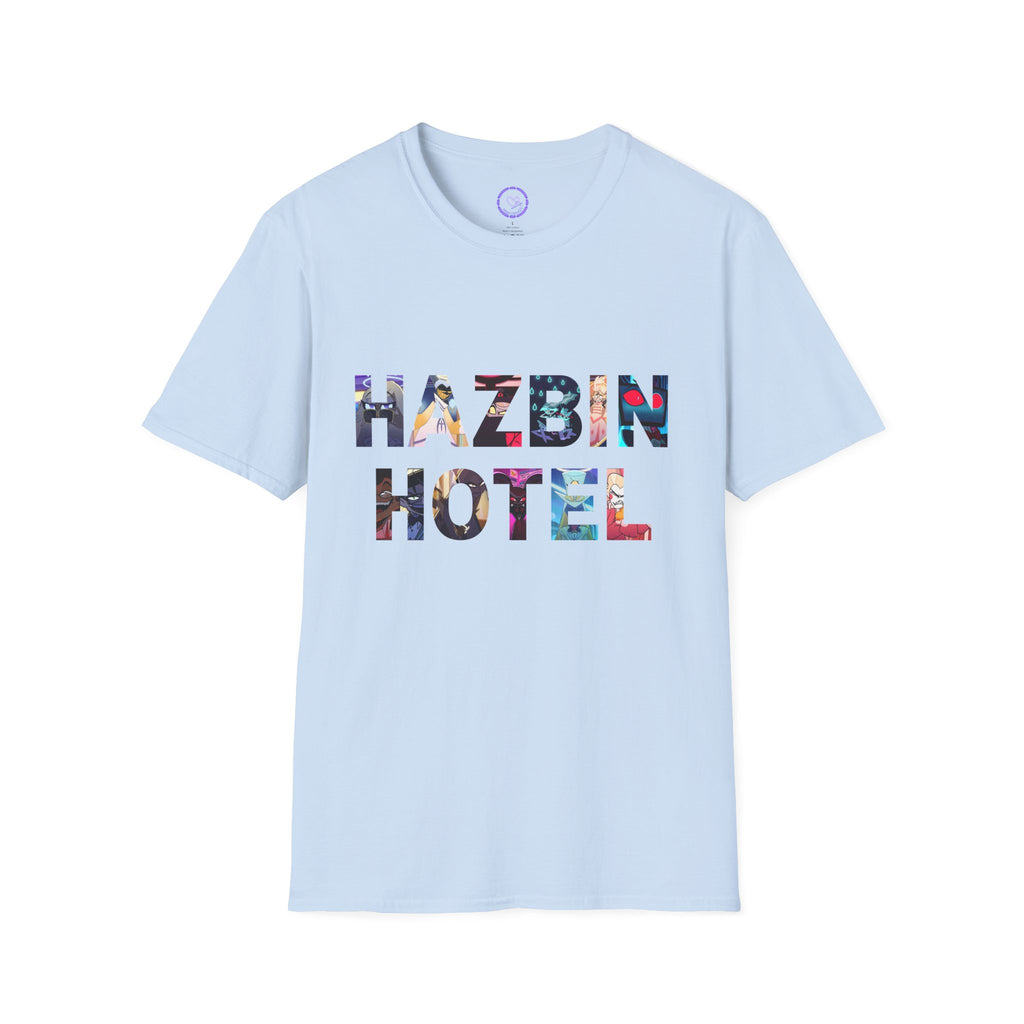 Hazbin Hotel modern text collage T-Shirt | Animated anime merch series typography tee