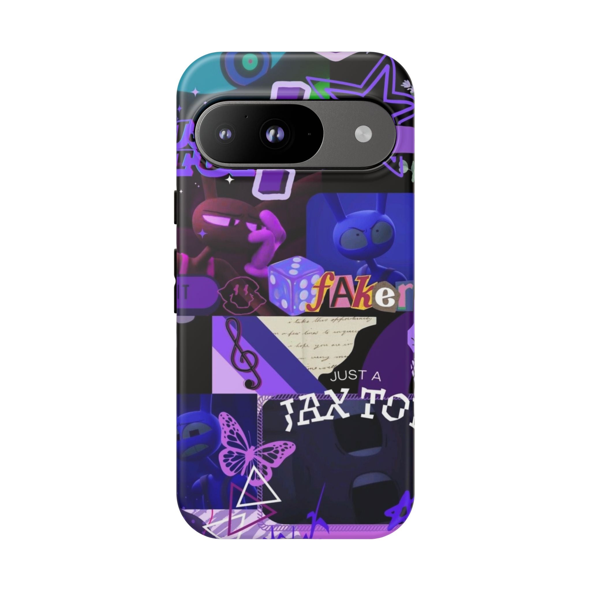 Jax The Amazing Digital Circus Purple Grunge Collage Phone Case | Tough Cases