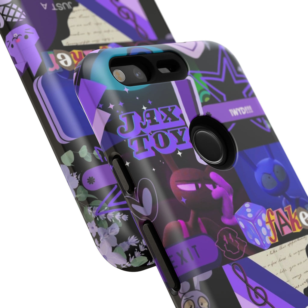 Jax The Amazing Digital Circus Purple Grunge Collage Phone Case | Tough Cases
