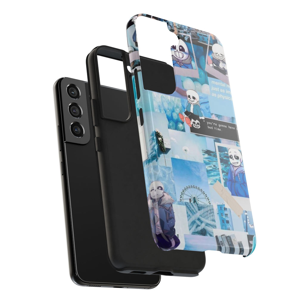 Undertale Sans Character Collage Tough Phone Case | Blue Aesthetic, Undertale-inspired