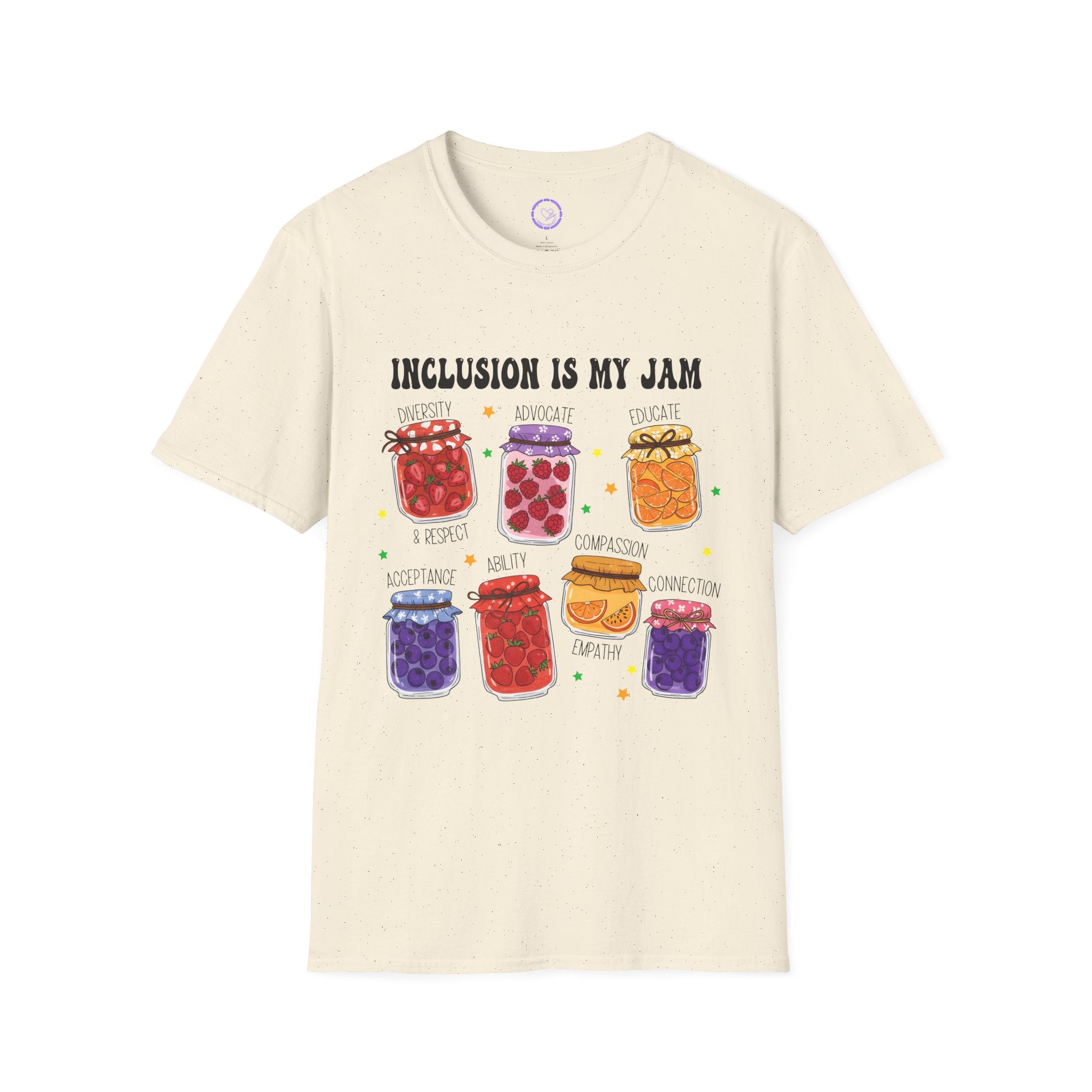 Inclusion Is My Jam T-Shirt | Fruit Jam Jars Diversity Design