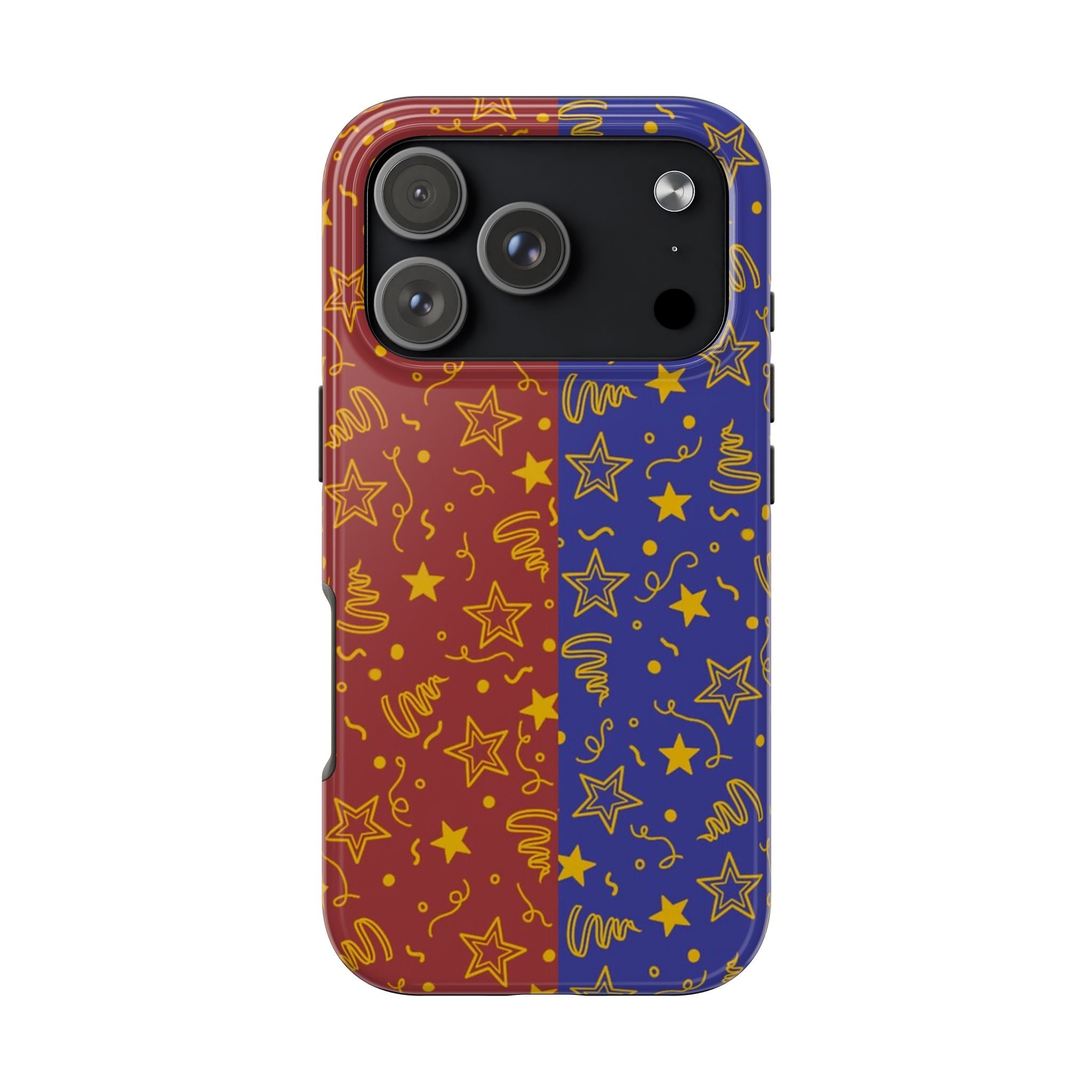 FNAF 5NAF Five Nights at Freddys Sun and Moon Security Breach Gold Star Confetti Pattern Phone Case | Tough Phone Case