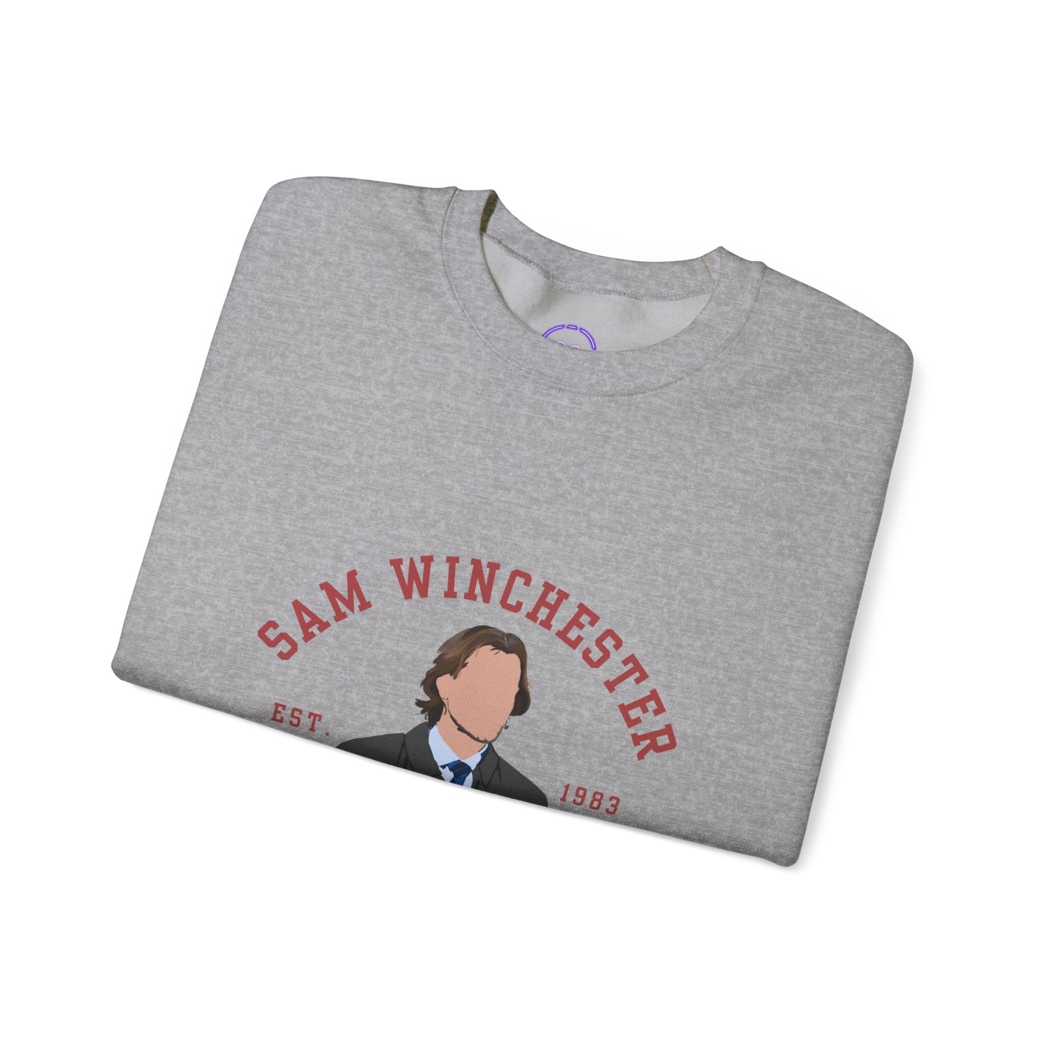 Sam Winchester Supernatural Illustration Crewneck Sweatshirt | TV Character Portrait