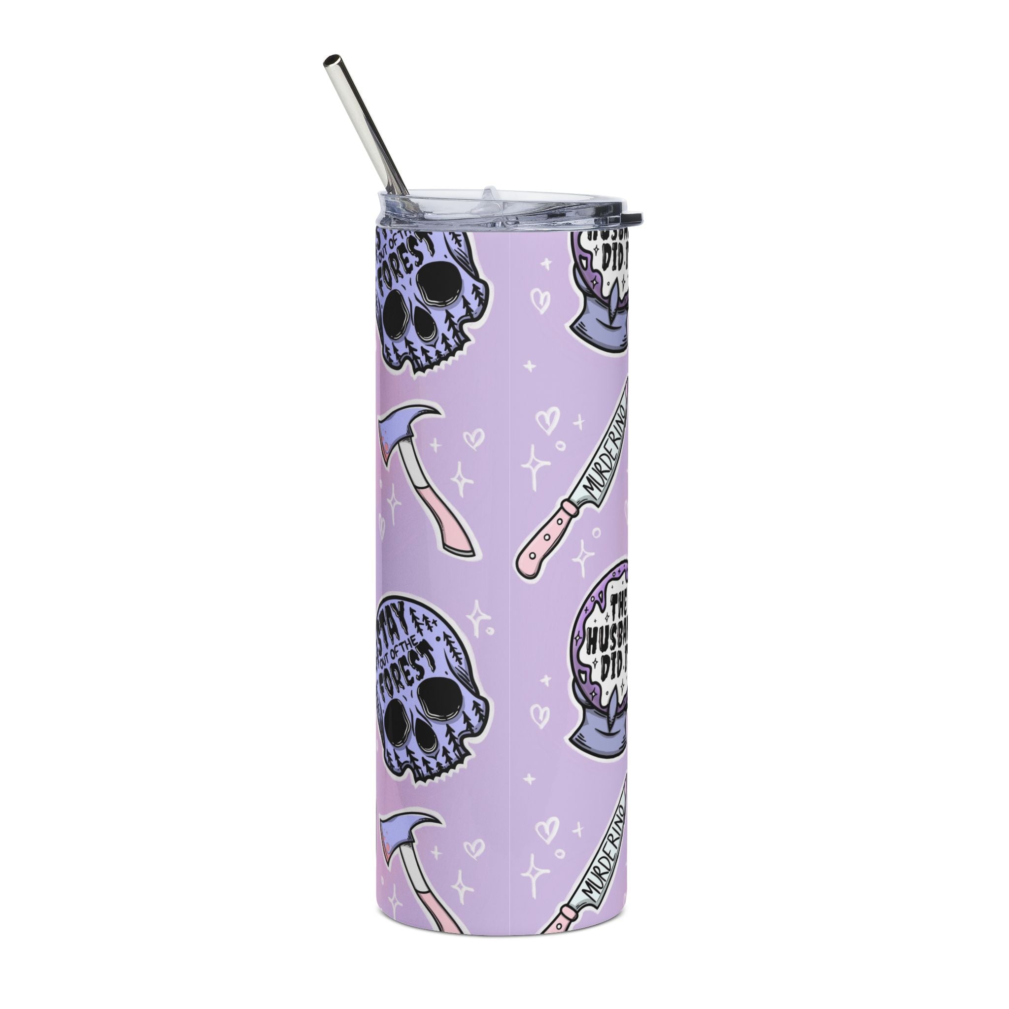Stayin' Obsessed Skull Pattern Tumbler | 20oz Stainless Steel