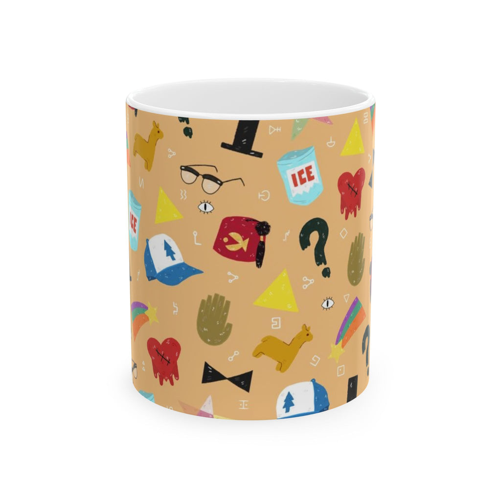 Gravity Falls Weird Aesthetic Icons mug | Patterned Ceramic Mug