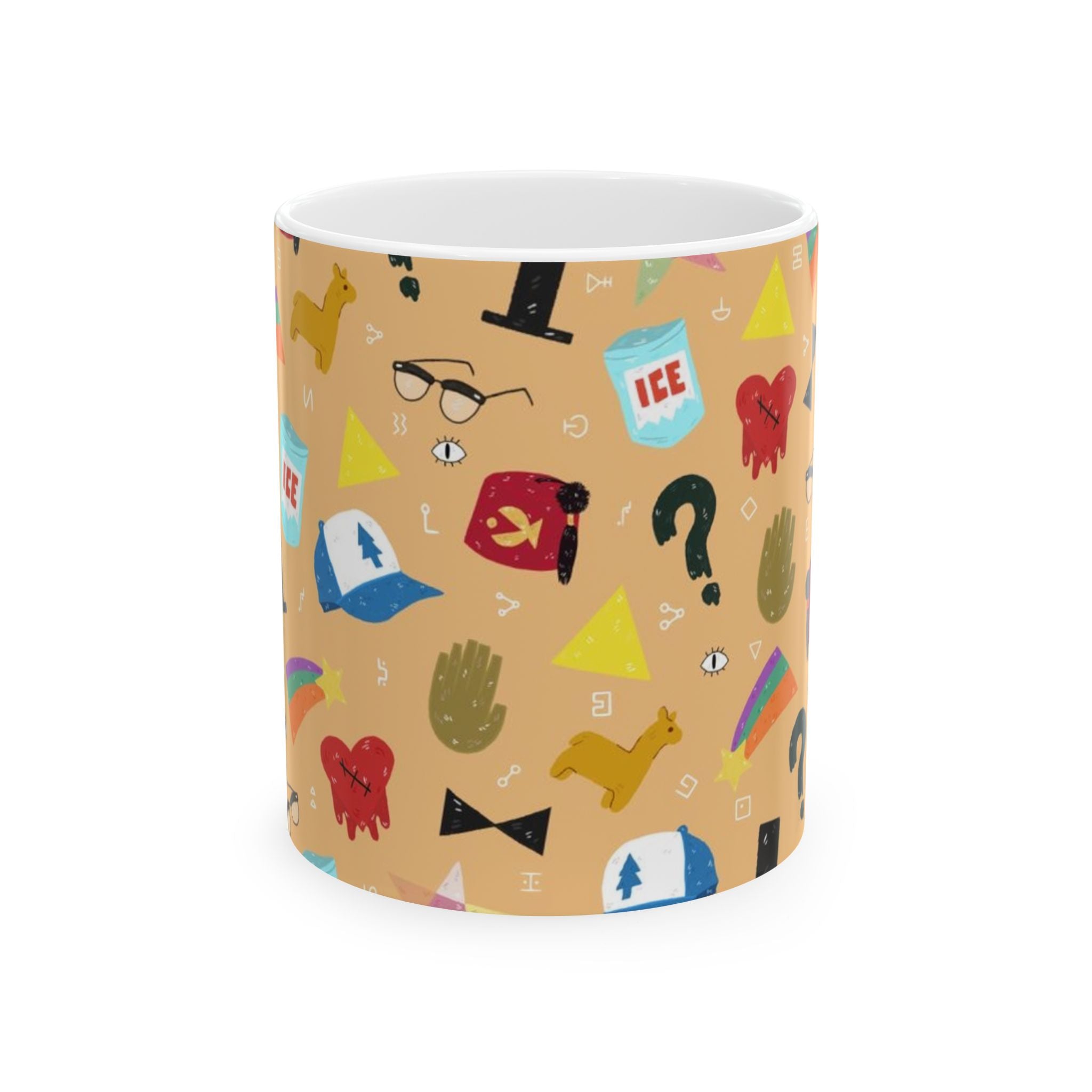 Gravity Falls Weird Aesthetic Icons mug | Patterned Ceramic Mug