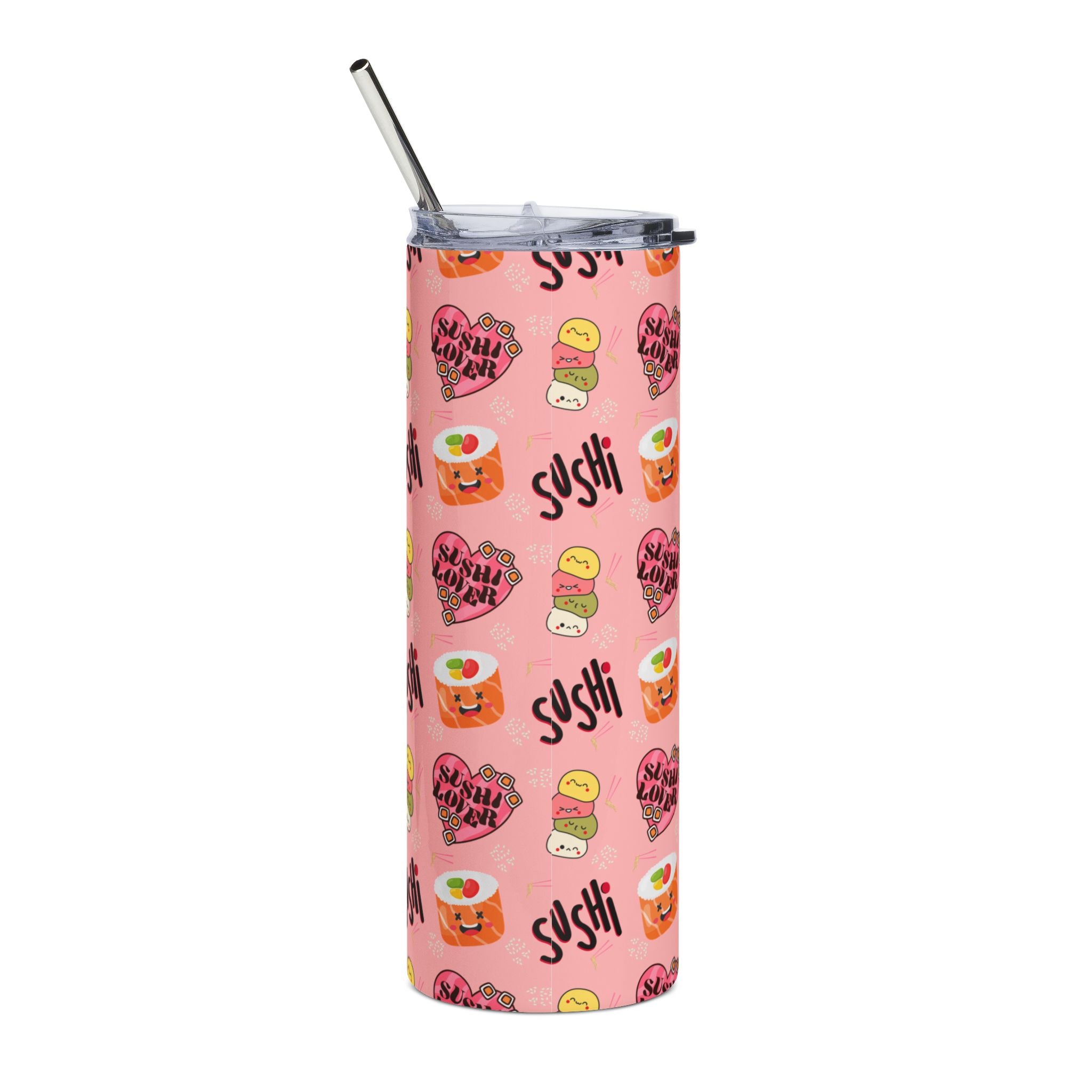 Kawaii Sushi Pattern Tumbler | 20oz Stainless Steel Travel Tumbler