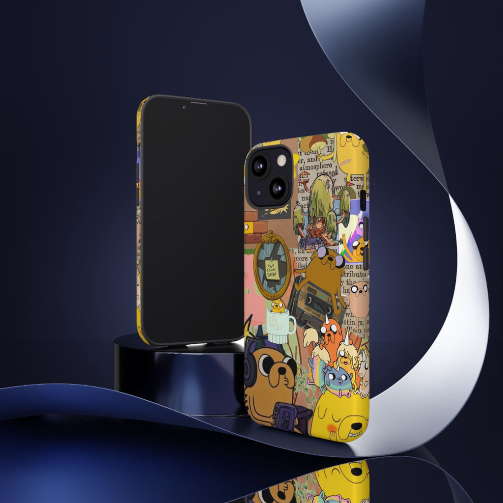 Adventure Time Jake the Dog Cartoon Collage Phone Case | Adventure Dog Character Pattern