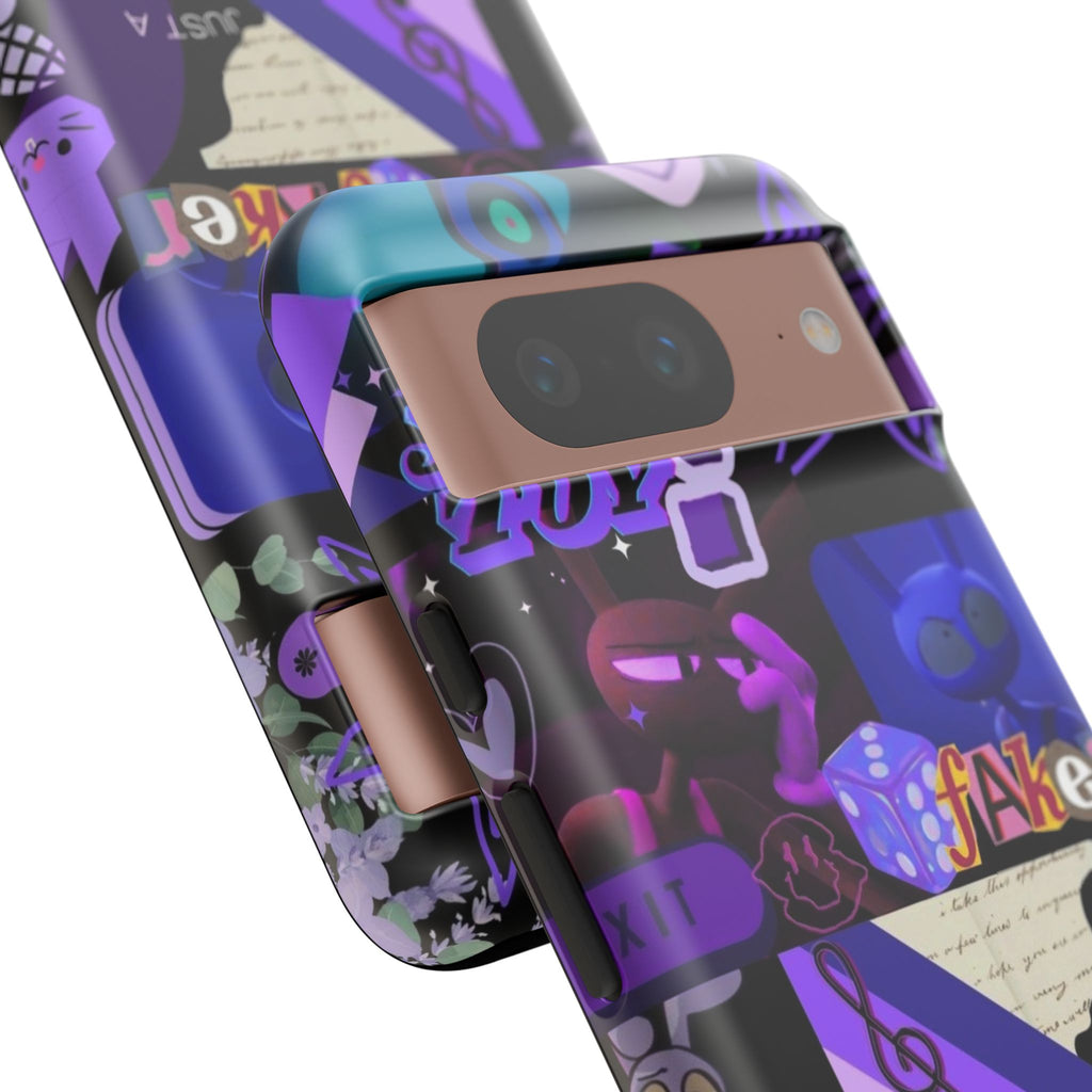 Jax The Amazing Digital Circus Purple Grunge Collage Phone Case | Tough Cases