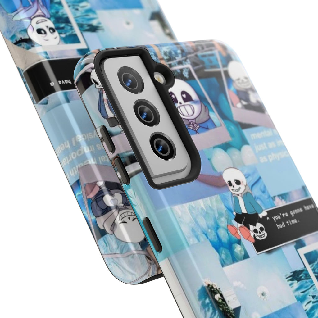 Undertale Sans Character Collage Tough Phone Case | Blue Aesthetic, Undertale-inspired