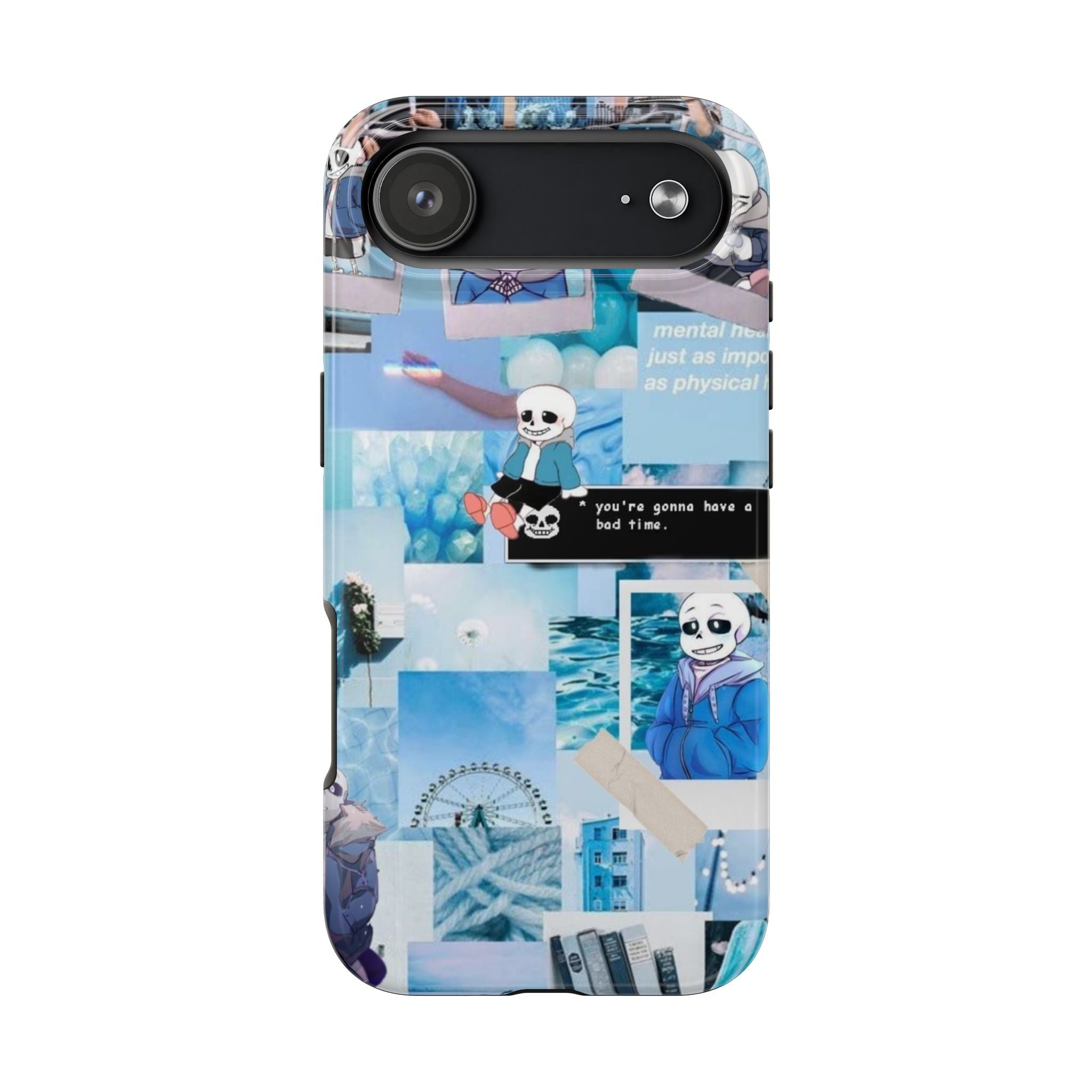Undertale Sans Character Collage Tough Phone Case | Blue Aesthetic, Undertale-inspired