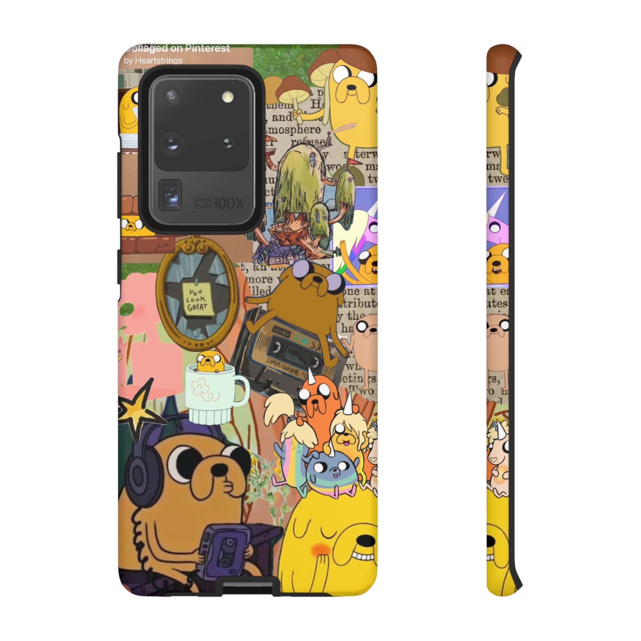 Adventure Time Jake the Dog Cartoon Collage Phone Case | Adventure Dog Character Pattern