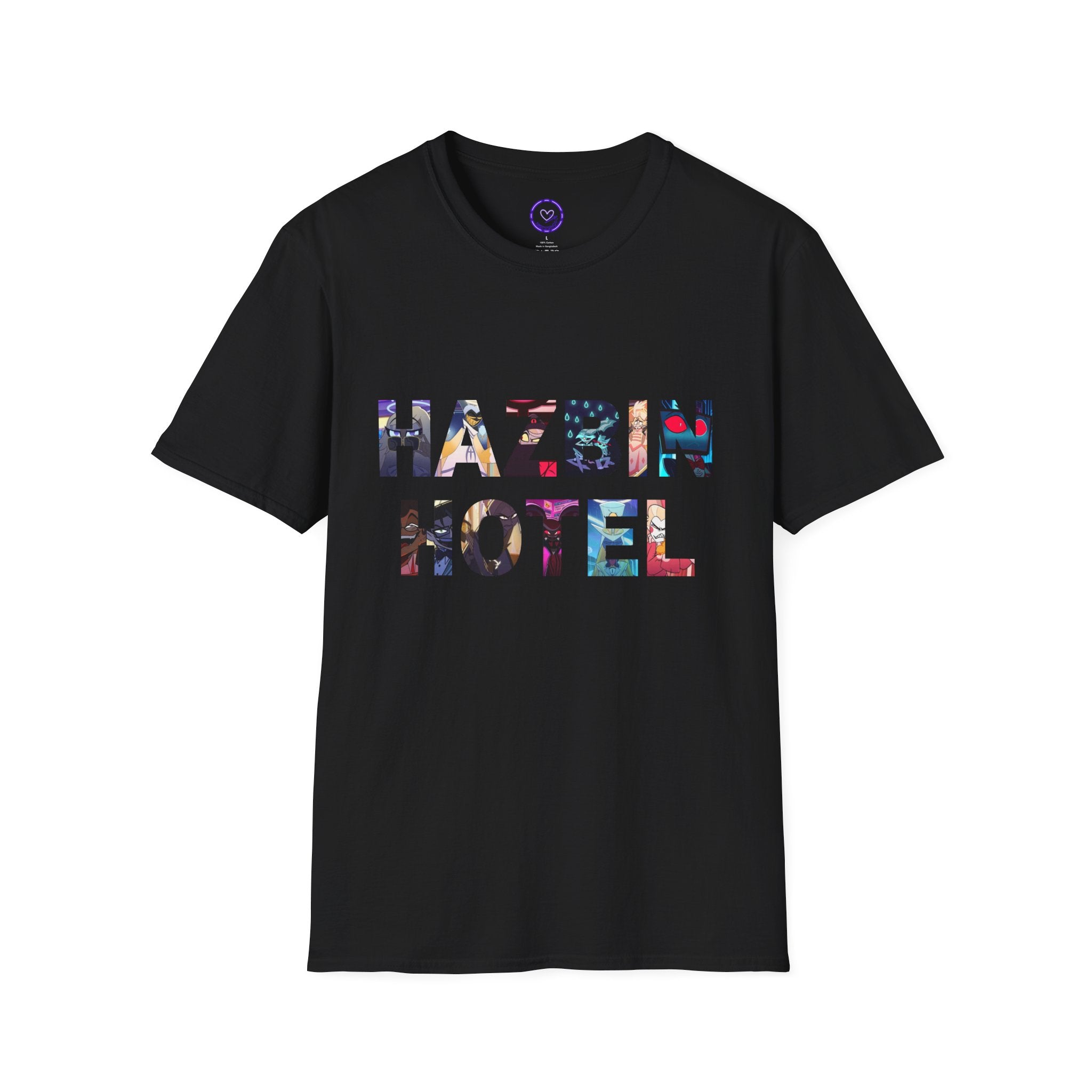 Hazbin Hotel modern text collage T-Shirt | Animated anime merch series typography tee