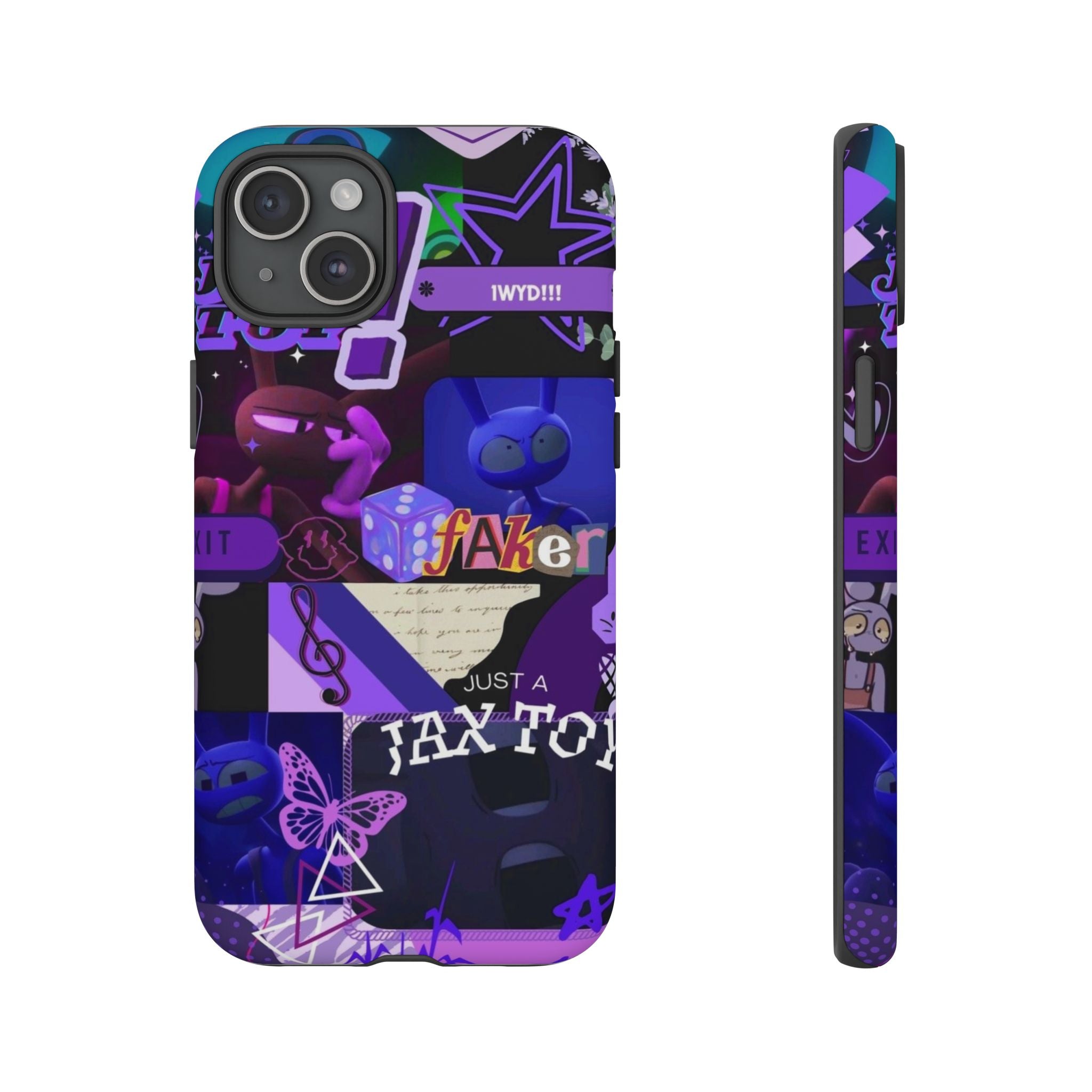 Jax The Amazing Digital Circus Purple Grunge Collage Phone Case | Tough Cases