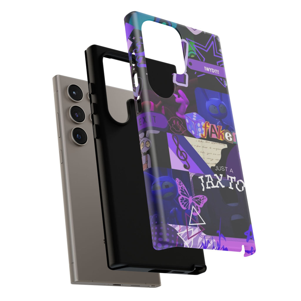Jax The Amazing Digital Circus Purple Grunge Collage Phone Case | Tough Cases