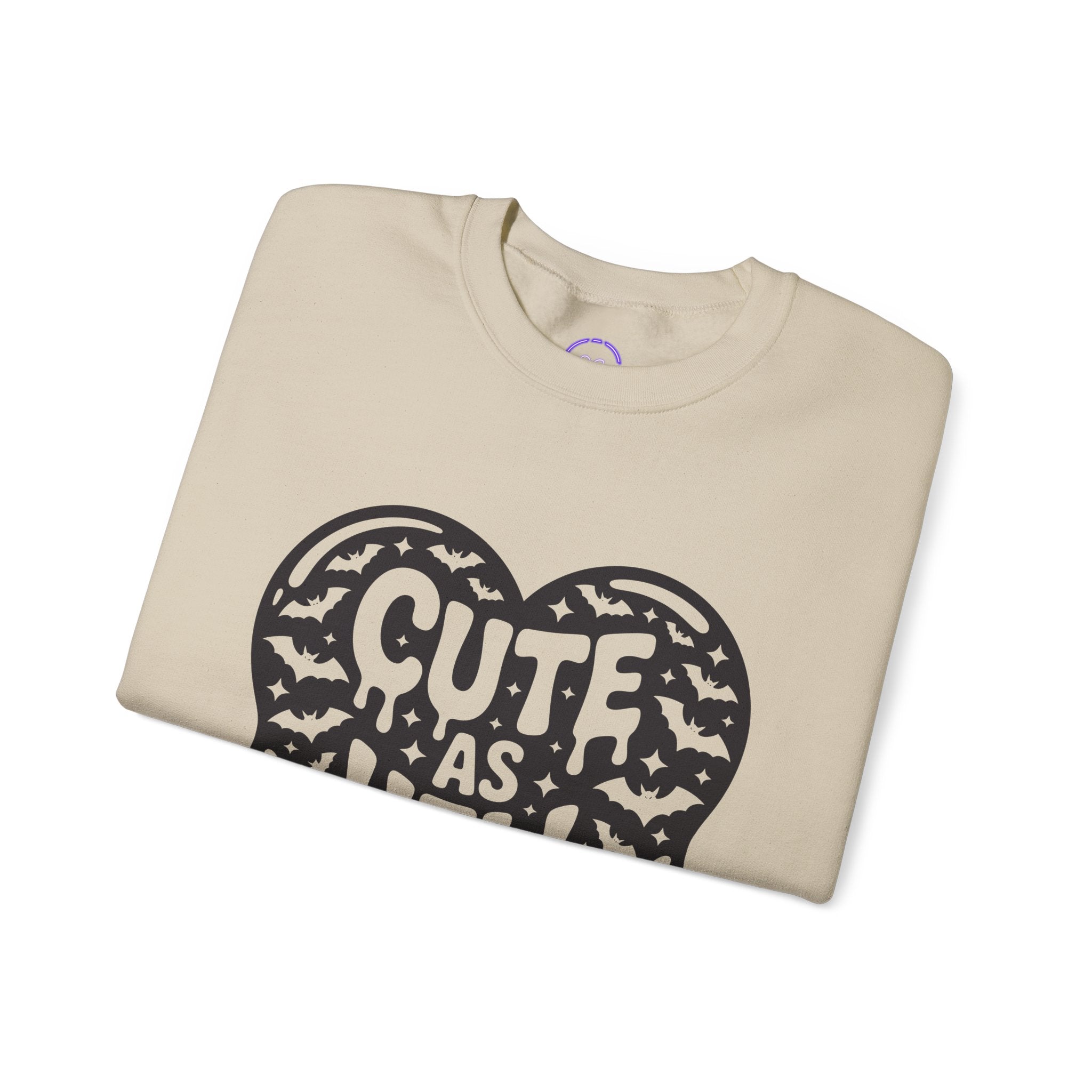 Cute As Hell heart graphic Sweatshirt | gothic drip typography