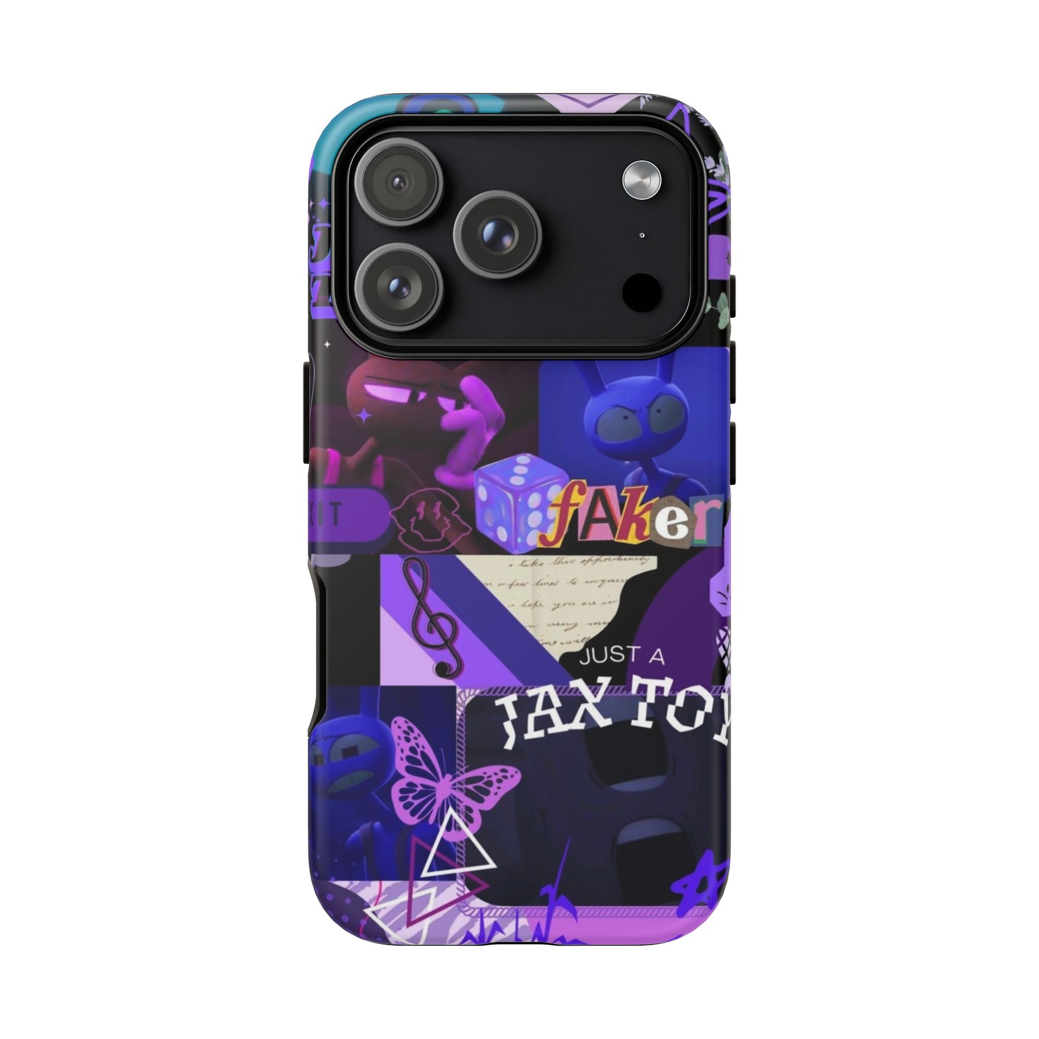 Jax The Amazing Digital Circus Purple Grunge Collage Phone Case | Tough Cases