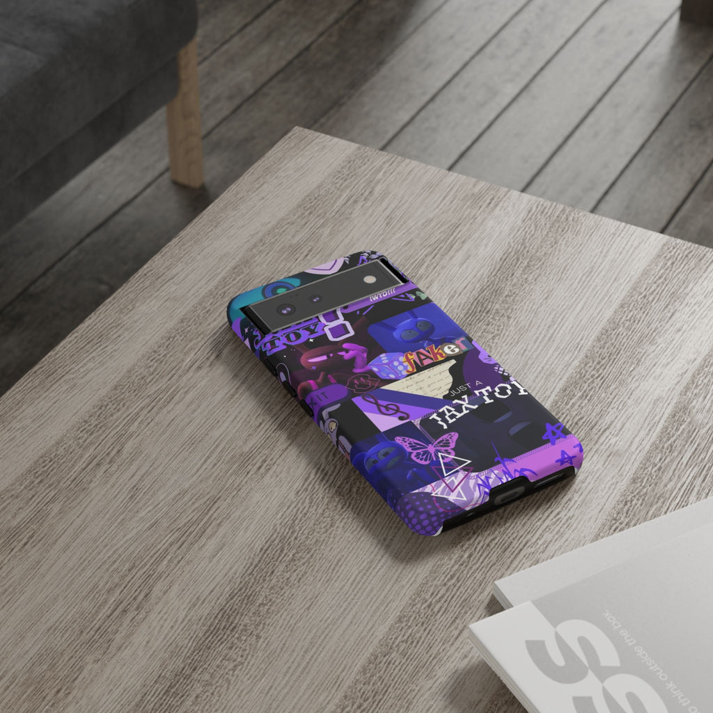Jax The Amazing Digital Circus Purple Grunge Collage Phone Case | Tough Cases