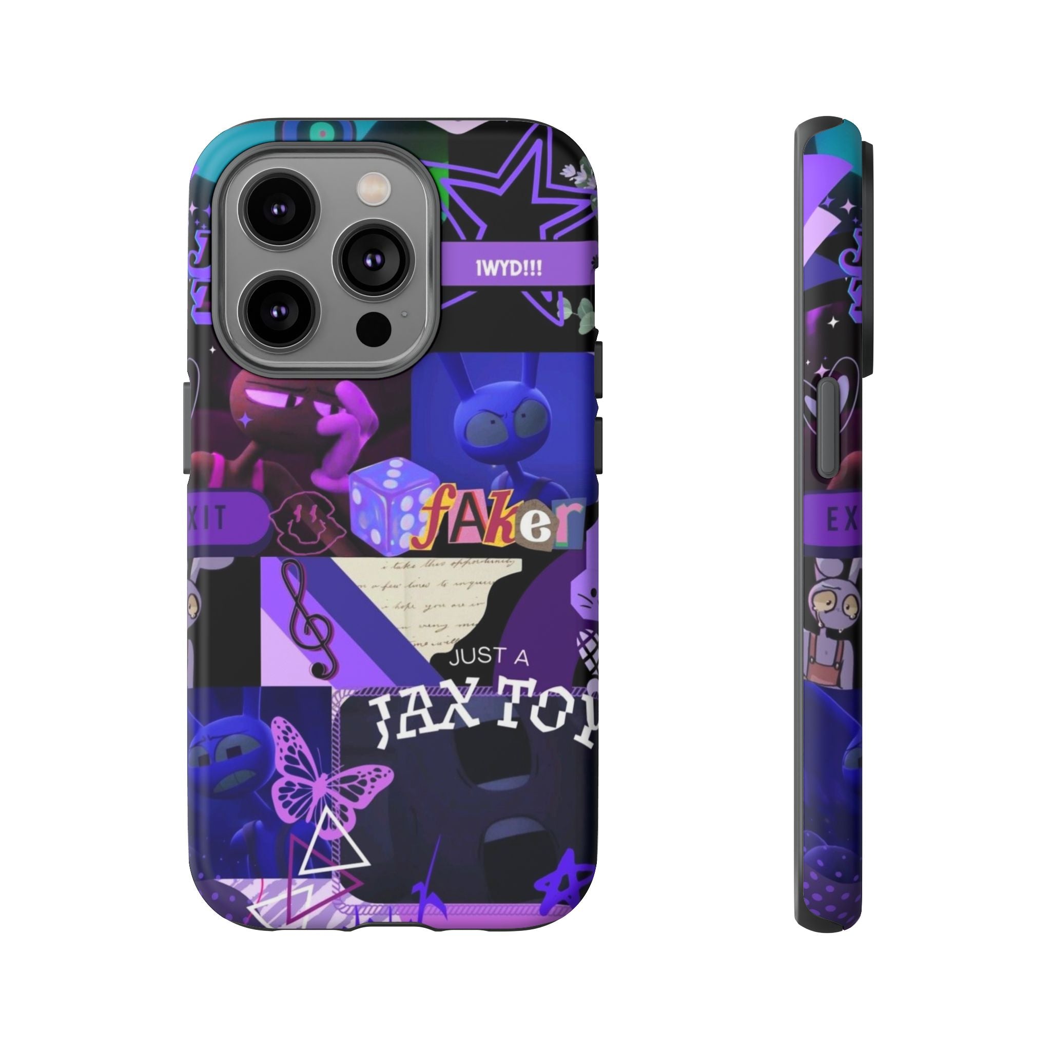 Jax The Amazing Digital Circus Purple Grunge Collage Phone Case | Tough Cases