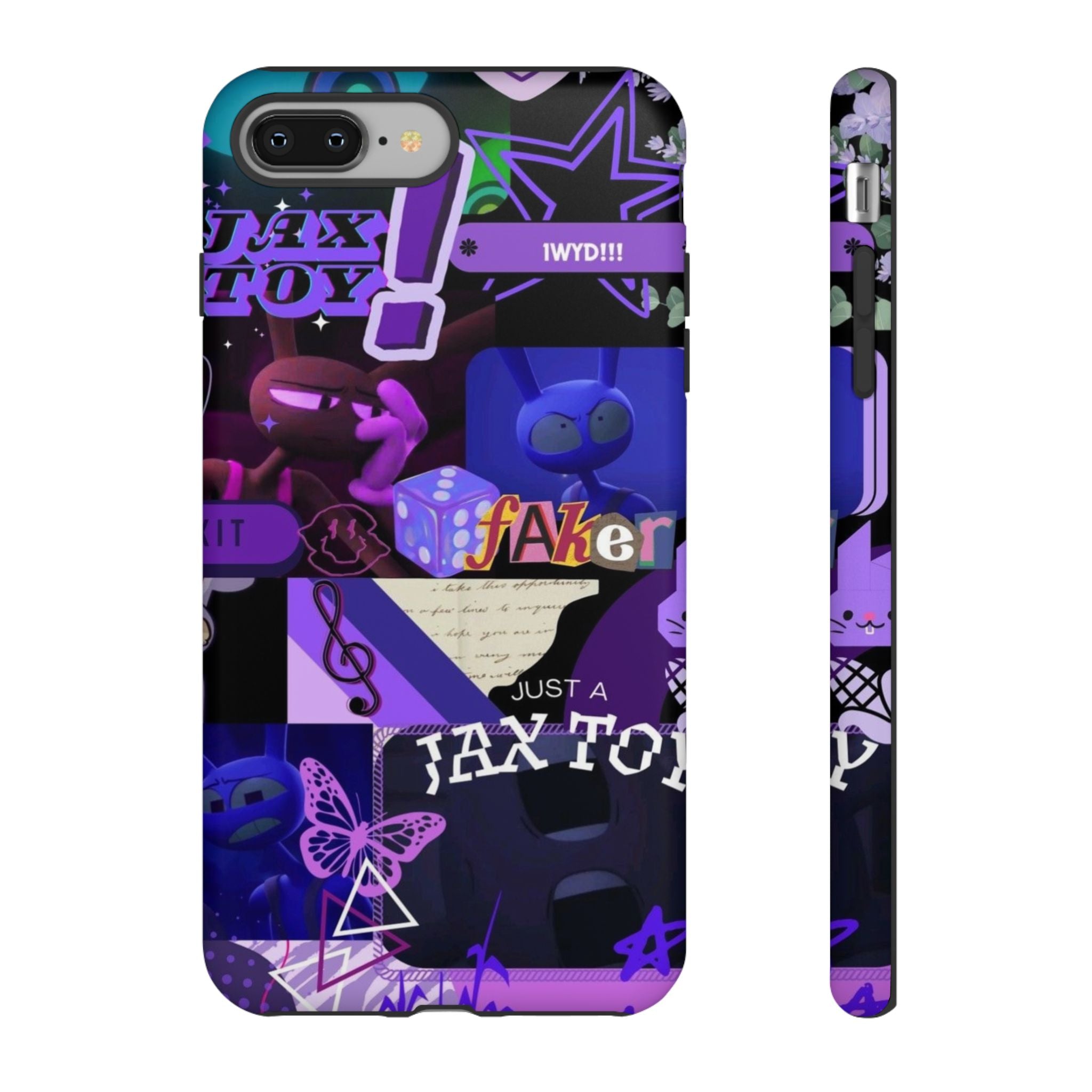 Jax The Amazing Digital Circus Purple Grunge Collage Phone Case | Tough Cases