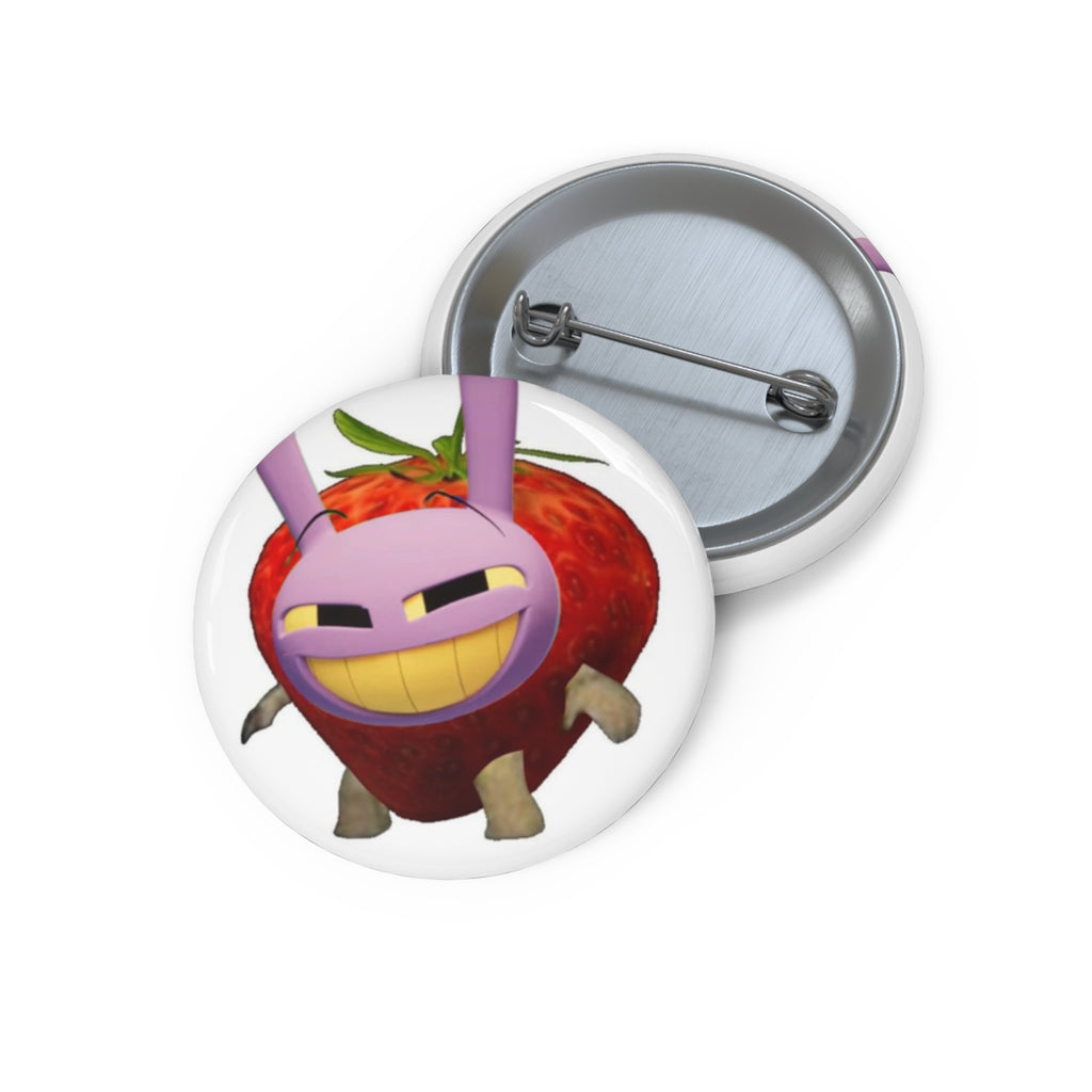 TADC The Amazing Digital Circus Strawberry Jax Monster Pin Button | Cute Cartoon Fruit Badge