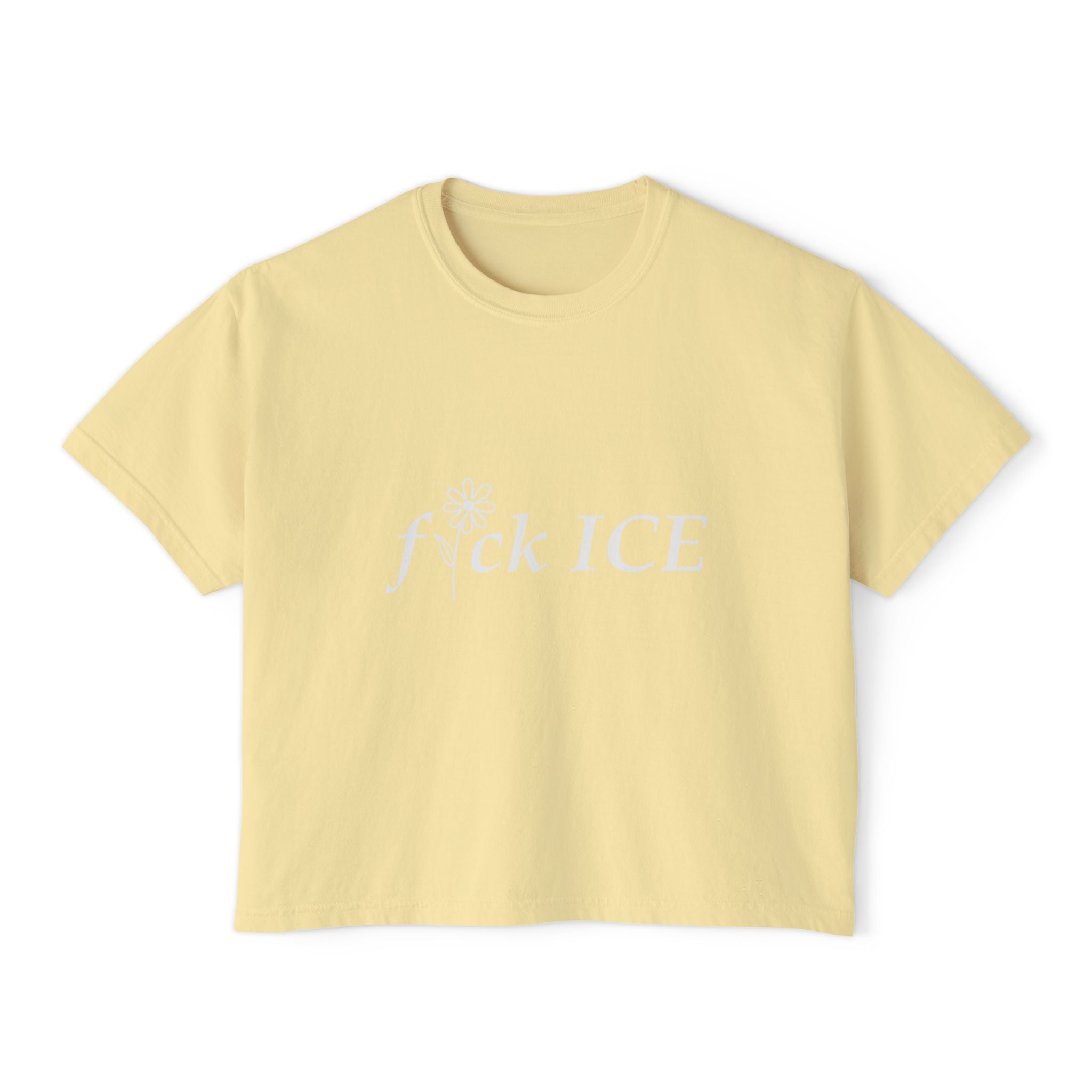 F*ck ICE boxy tee | activist slogan shirt | immigration protest top