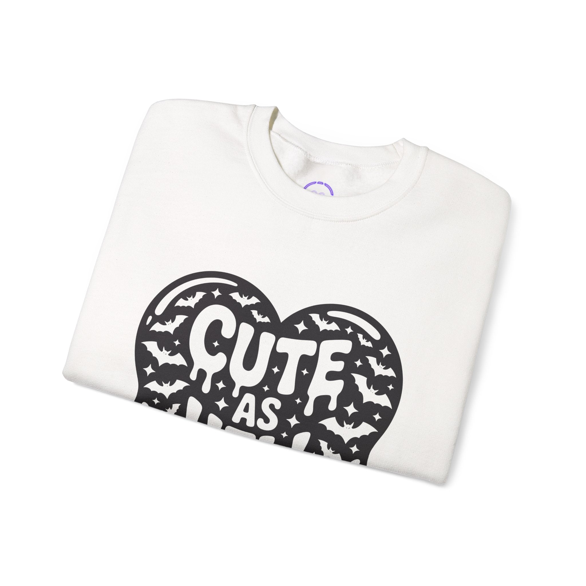 Cute As Hell heart graphic Sweatshirt | gothic drip typography