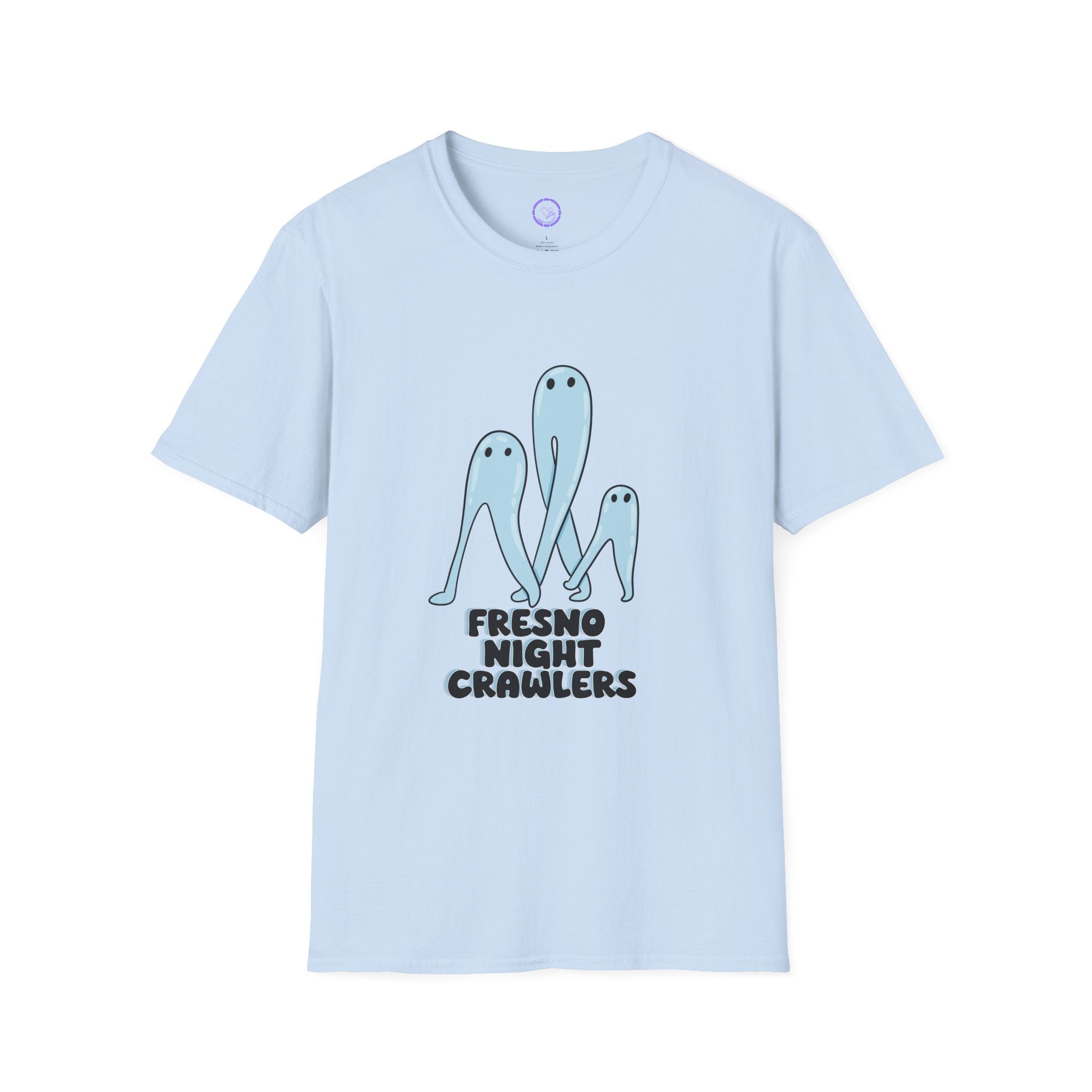 Fresno Night Crawlers T-Shirt | Cute Blue Worms Design