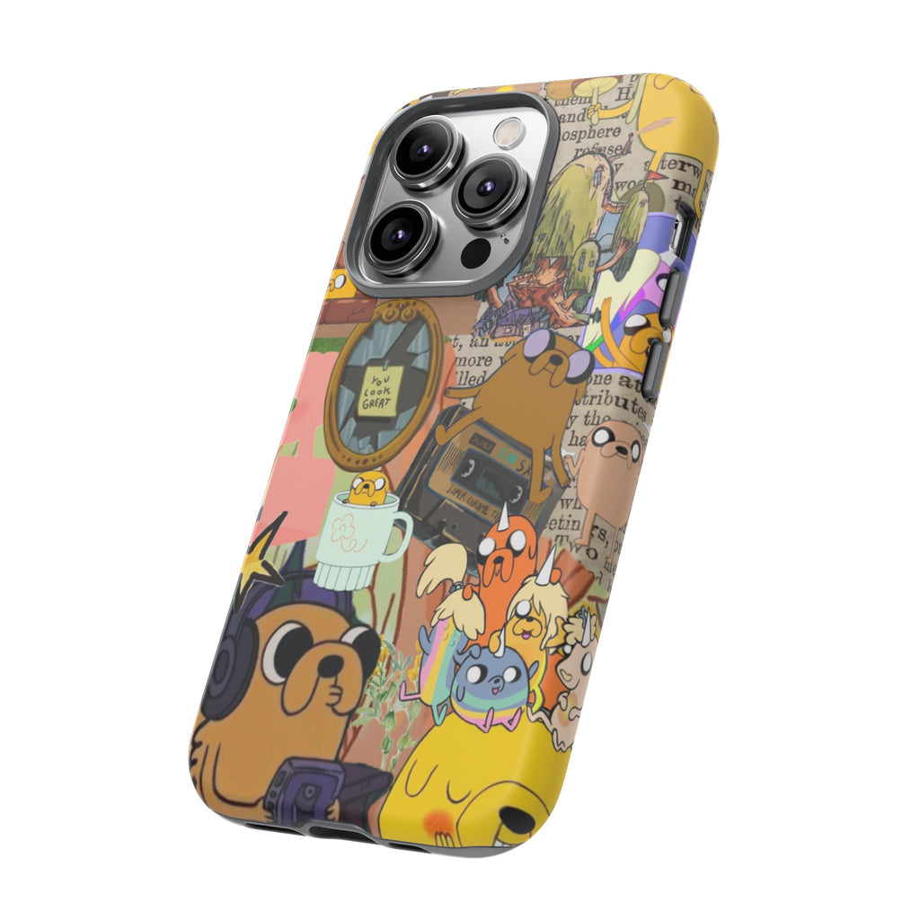 Adventure Time Jake the Dog Cartoon Collage Phone Case | Adventure Dog Character Pattern