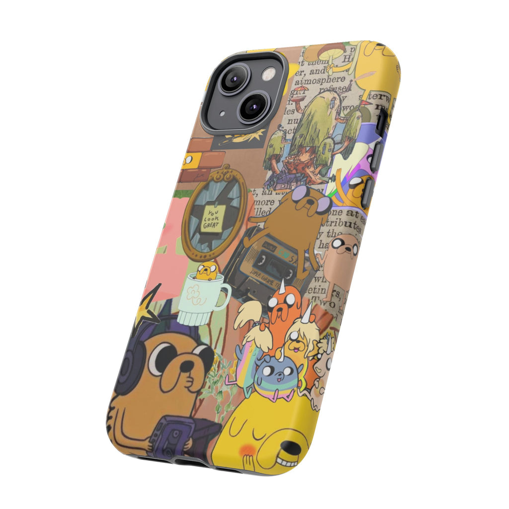 Adventure Time Jake the Dog Cartoon Collage Phone Case | Adventure Dog Character Pattern