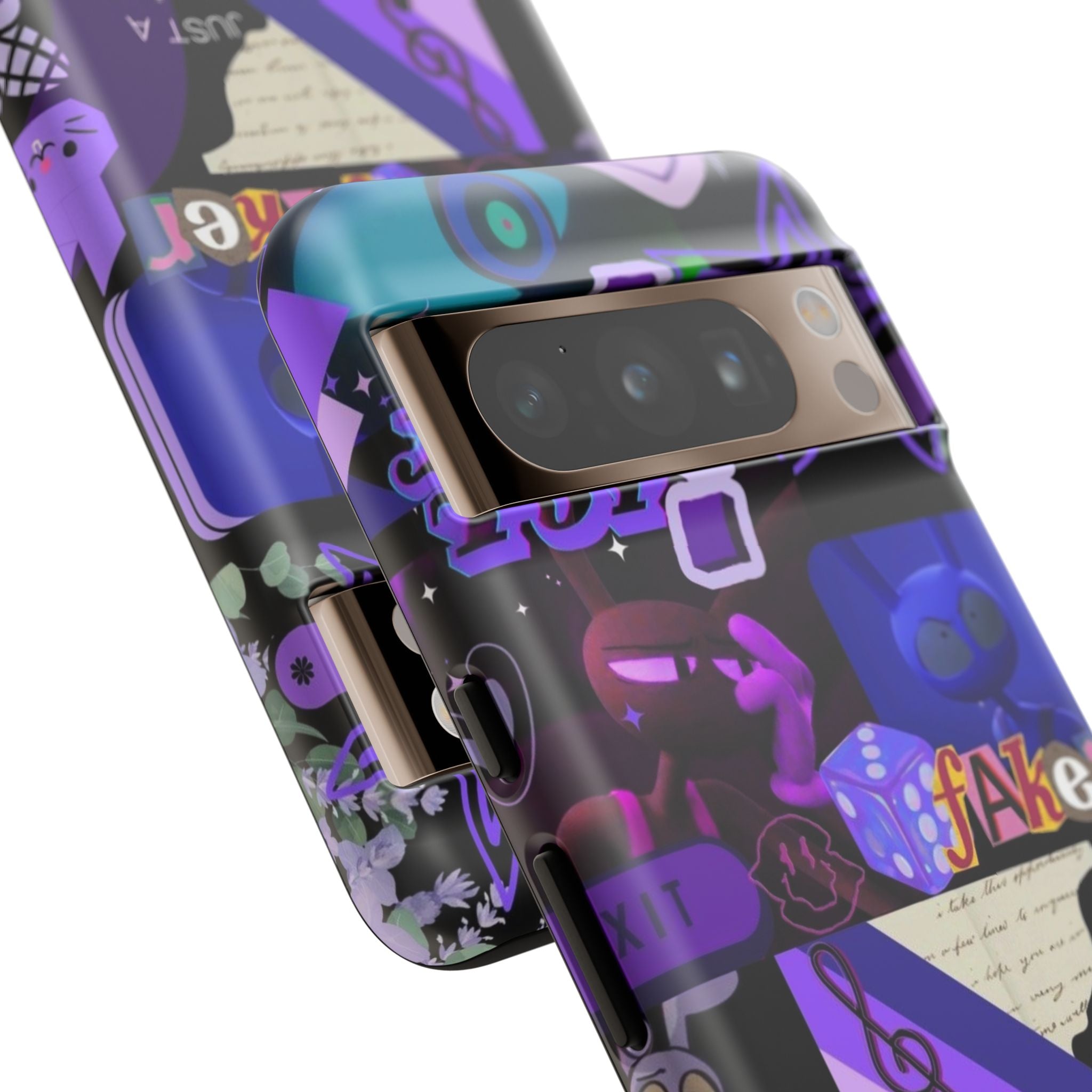 Jax The Amazing Digital Circus Purple Grunge Collage Phone Case | Tough Cases