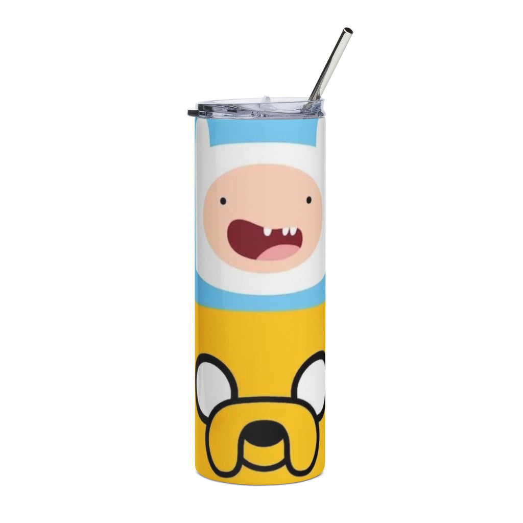 Adventure Time Finn and Jake pattern Stainless Steel Tumbler, 20oz | Cartoon Adventure Time design