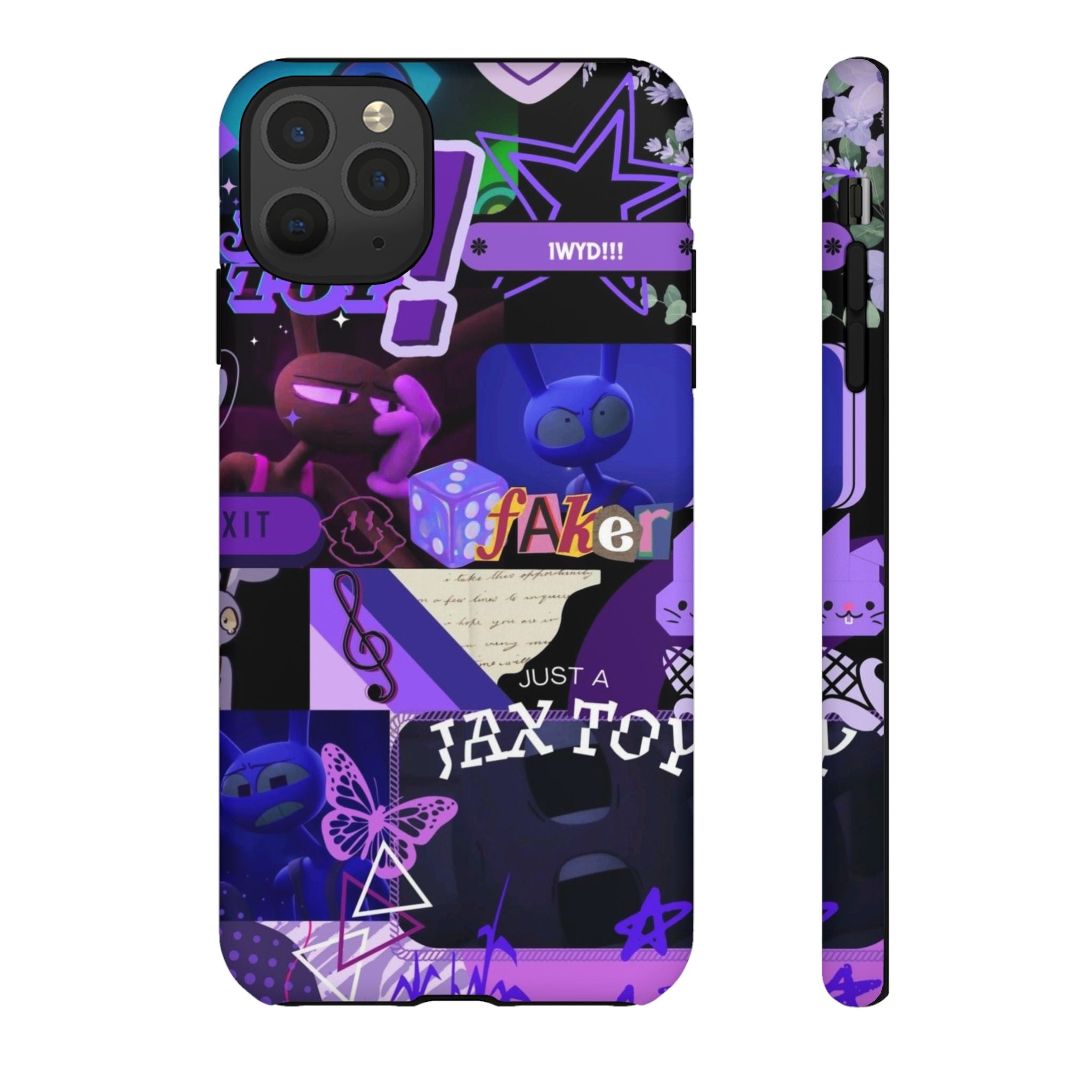 Jax The Amazing Digital Circus Purple Grunge Collage Phone Case | Tough Cases