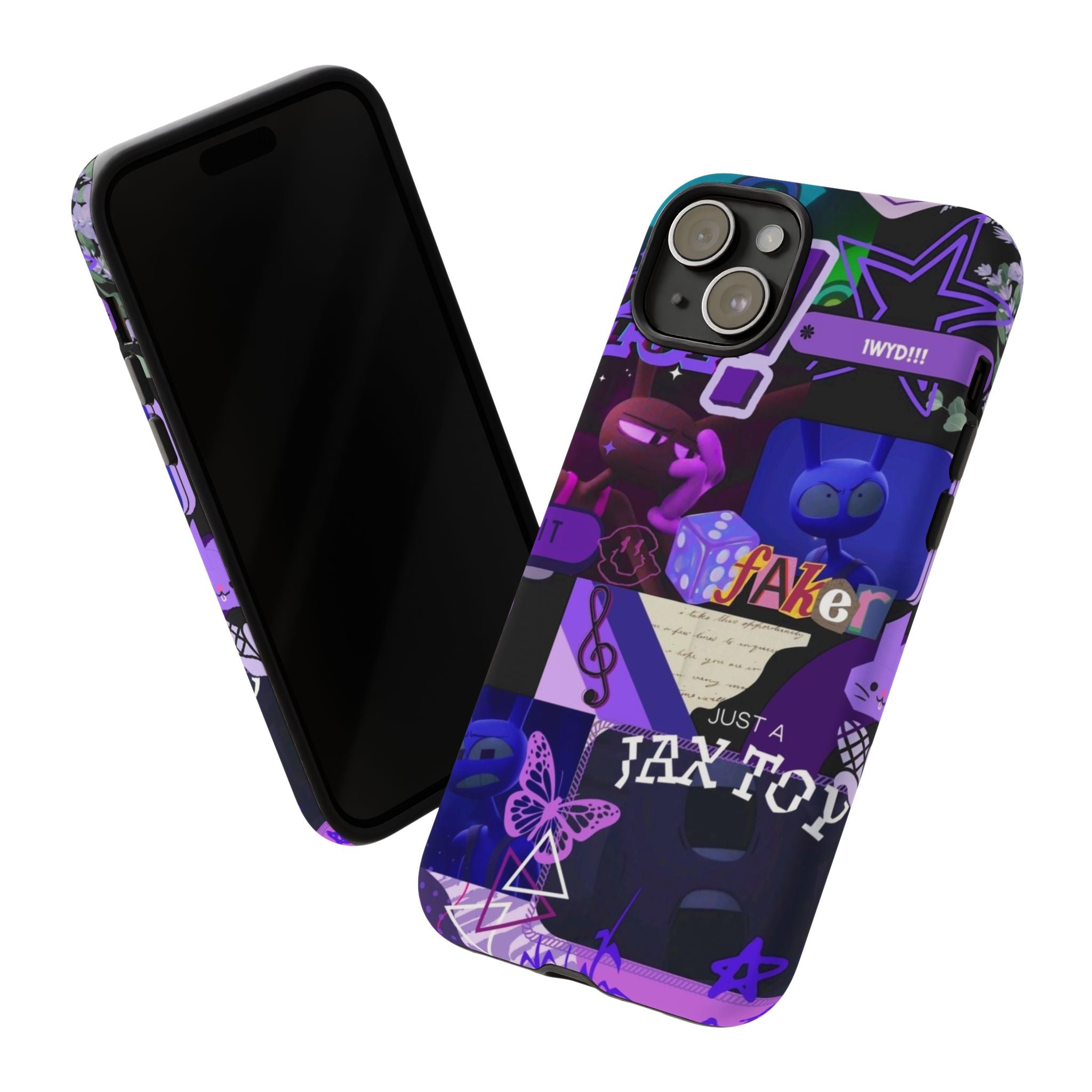 Jax The Amazing Digital Circus Purple Grunge Collage Phone Case | Tough Cases