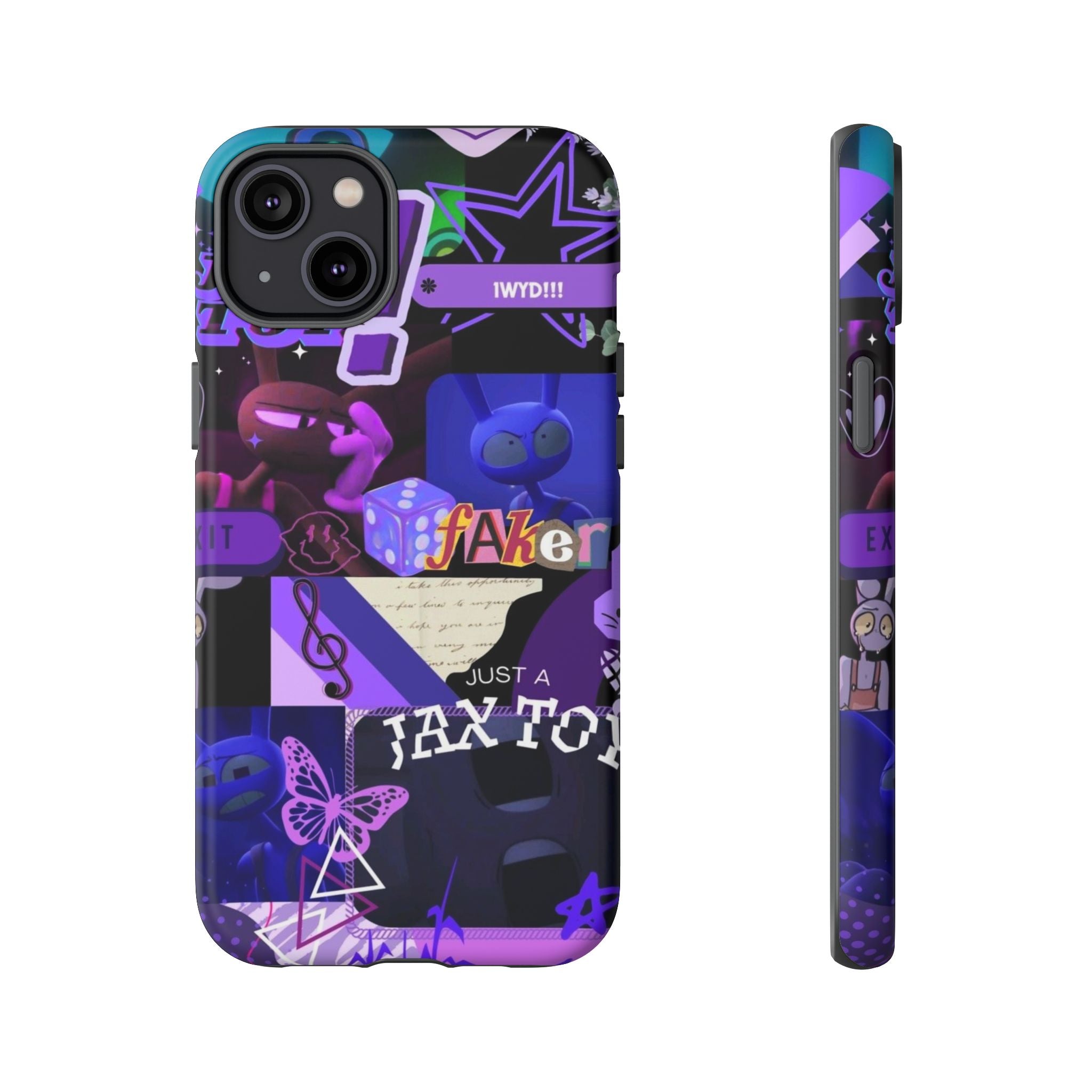 Jax The Amazing Digital Circus Purple Grunge Collage Phone Case | Tough Cases