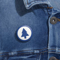Dipper Pines Gravity Falls Blue Pine Tree Pin Button | Round Badge, Nature Symbol