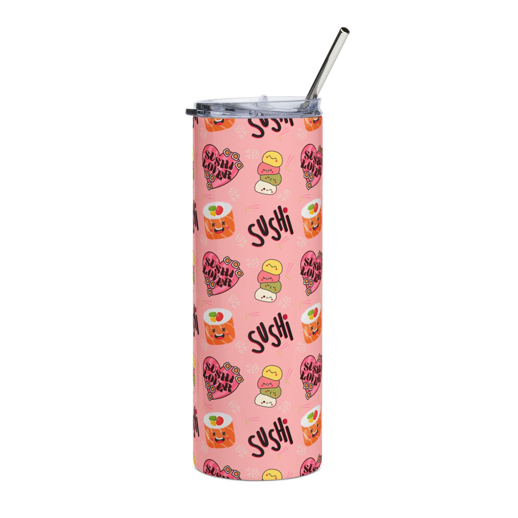 Kawaii Sushi Pattern Tumbler | 20oz Stainless Steel Travel Tumbler