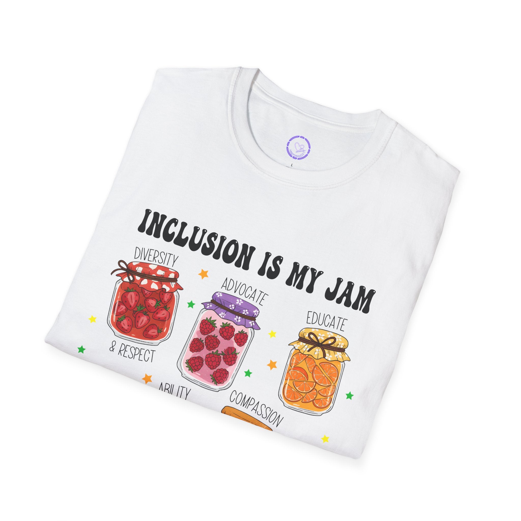 Inclusion Is My Jam T-Shirt | Fruit Jam Jars Diversity Design