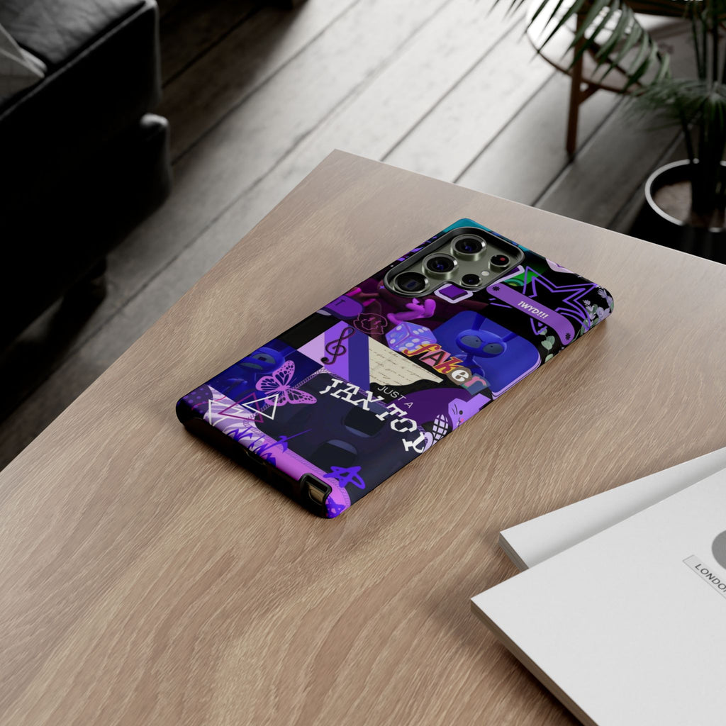Jax The Amazing Digital Circus Purple Grunge Collage Phone Case | Tough Cases