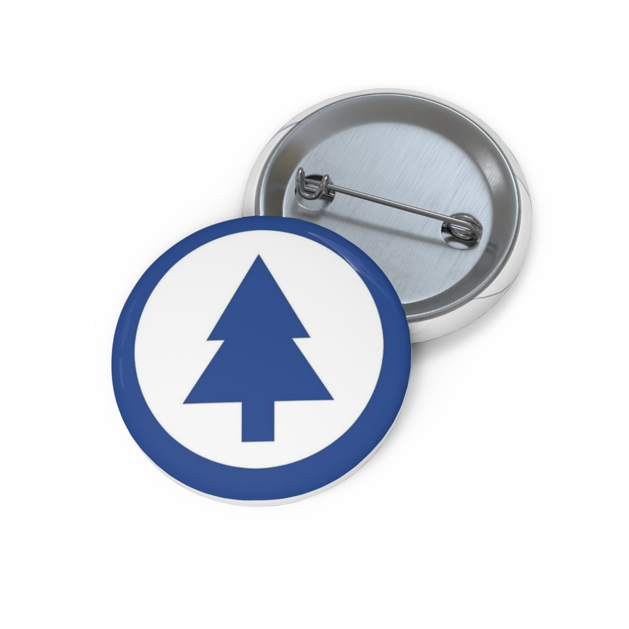 Dipper Pines Gravity Falls Blue Pine Tree Pin Button | Round Badge, Nature Symbol