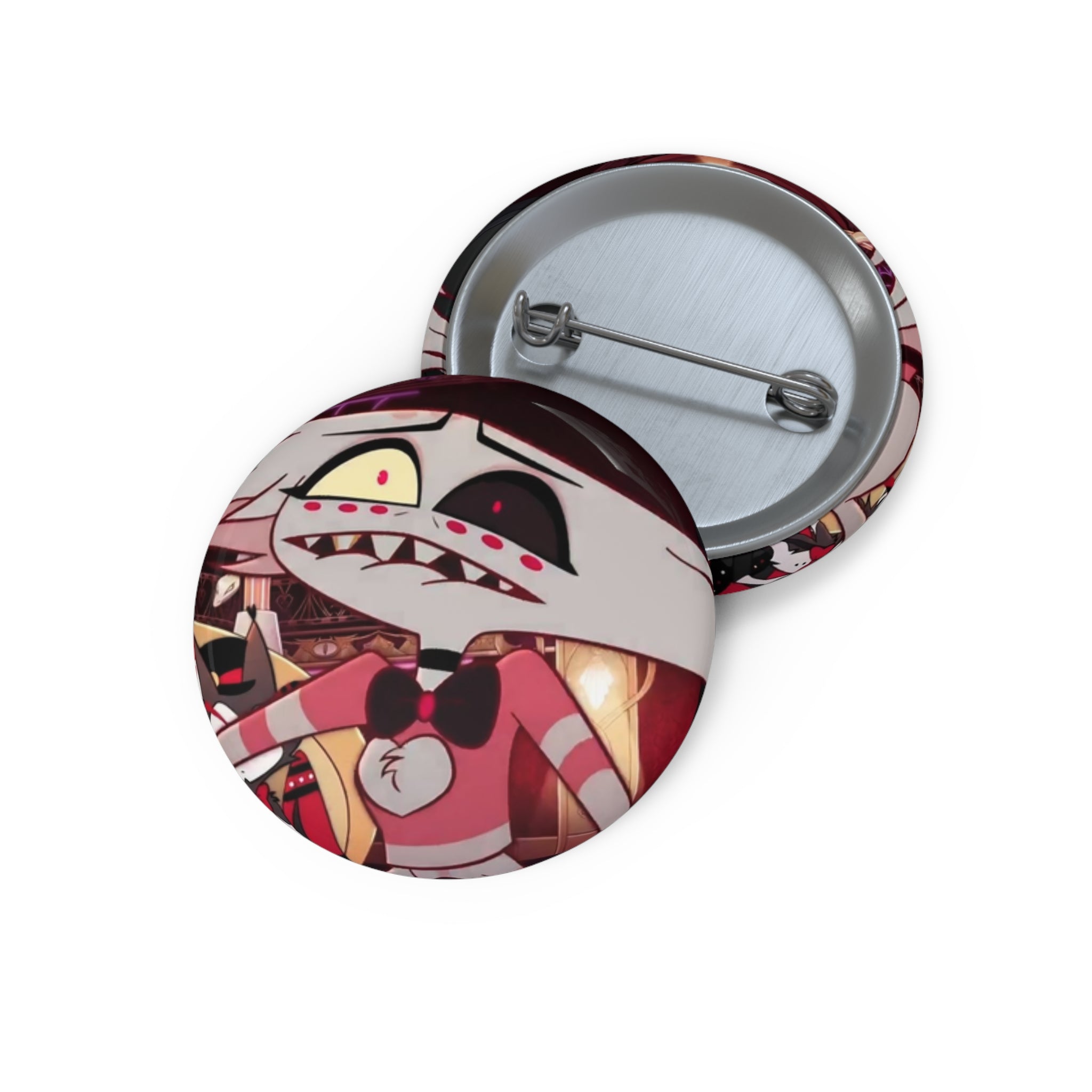 Hazbin Hotel Angel Dust Cartoon Demon Character pin button | 1.25in round enamel lapel pin