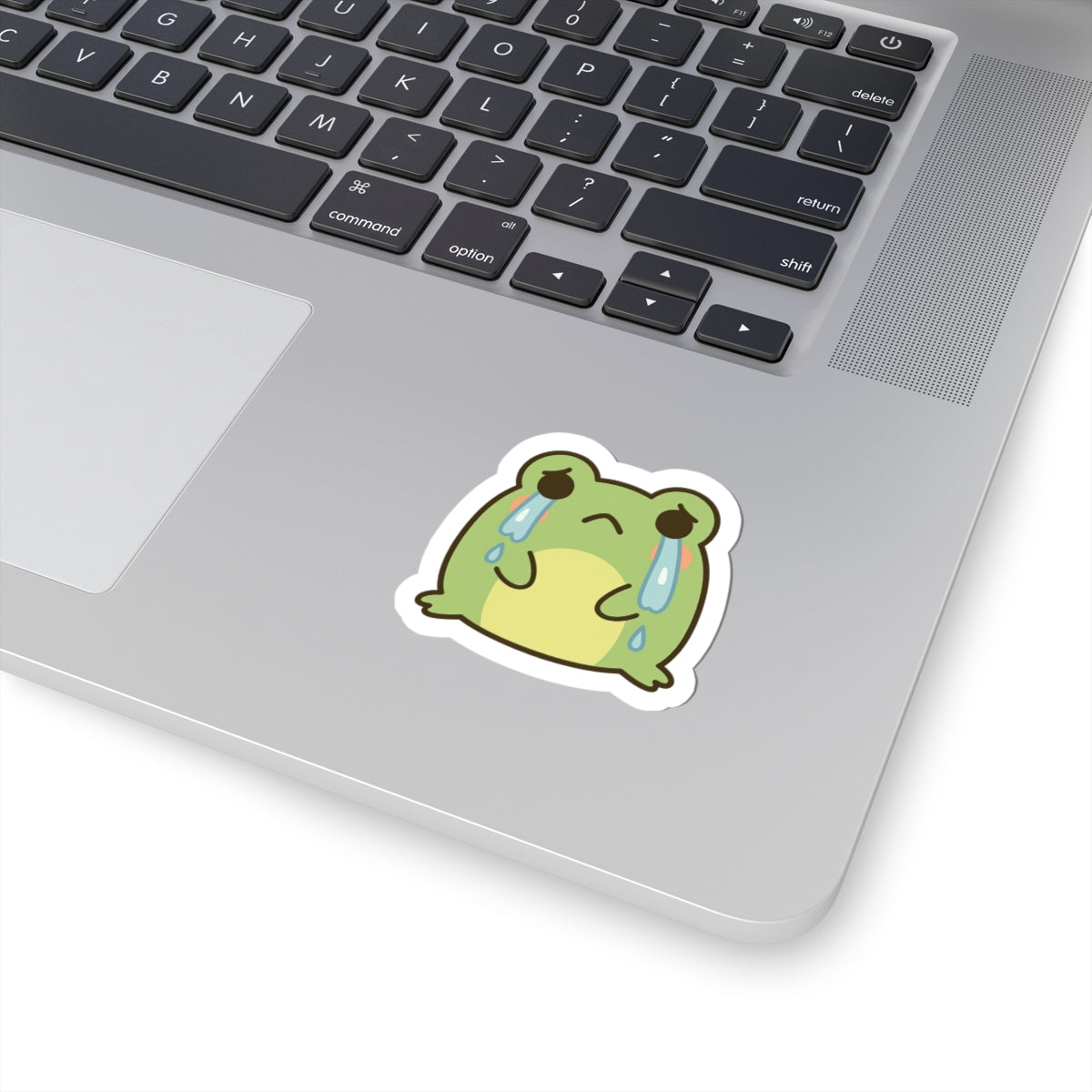 Crying Frog Sticker | Kiss-Cut Sticker, Cute Sad Frog Decal