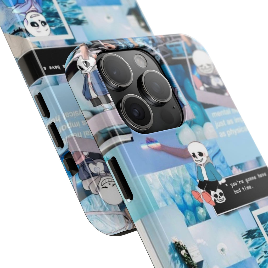 Undertale Sans Character Collage Tough Phone Case | Blue Aesthetic, Undertale-inspired