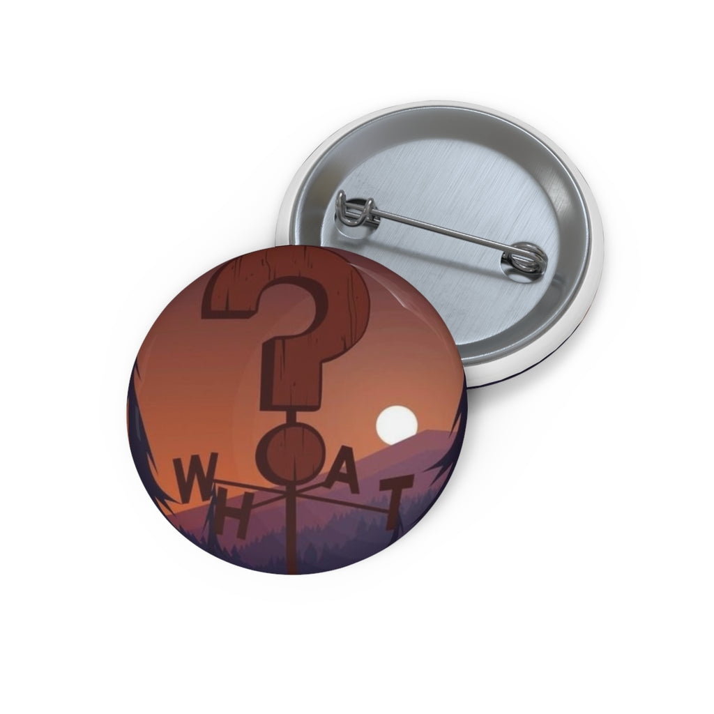 Gravity Falls Question Mark Sign What Button Pin | Mystery Badge, Enamel-Style Pinback