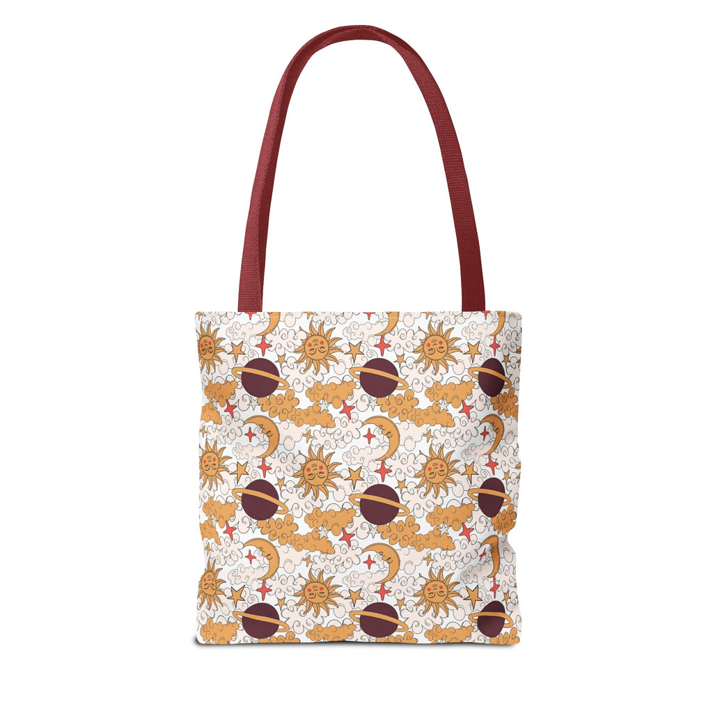 Celestial Sun Moon Pattern Tote Bag | Astrology Zodiac Starry Design