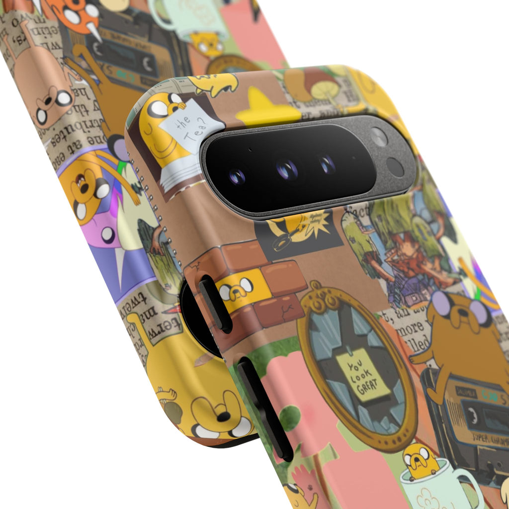 Adventure Time Jake the Dog Cartoon Collage Phone Case | Adventure Dog Character Pattern