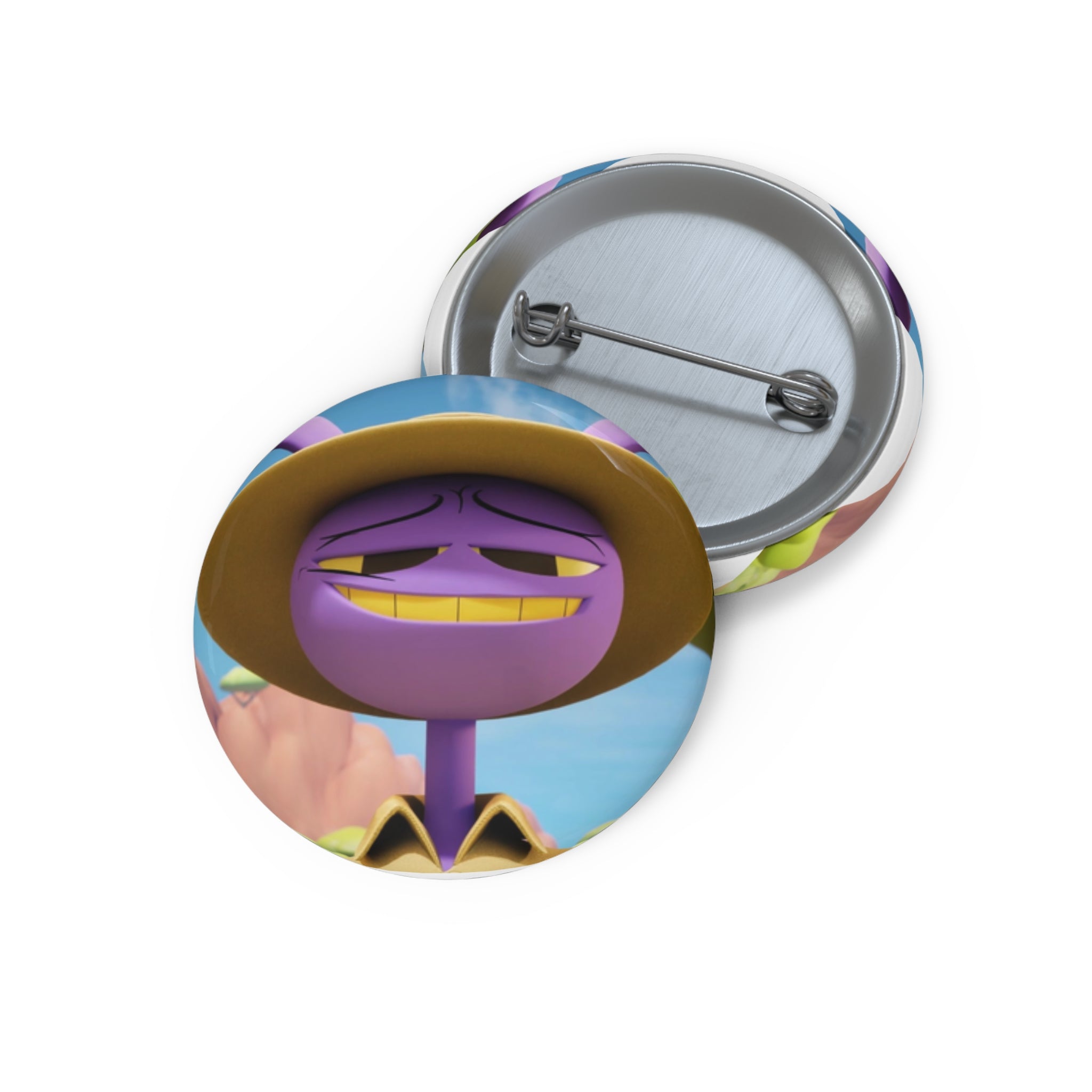 The Amazing Digital Circus Jax Smug Purple Character Pin Button | 1.25in Button Badge
