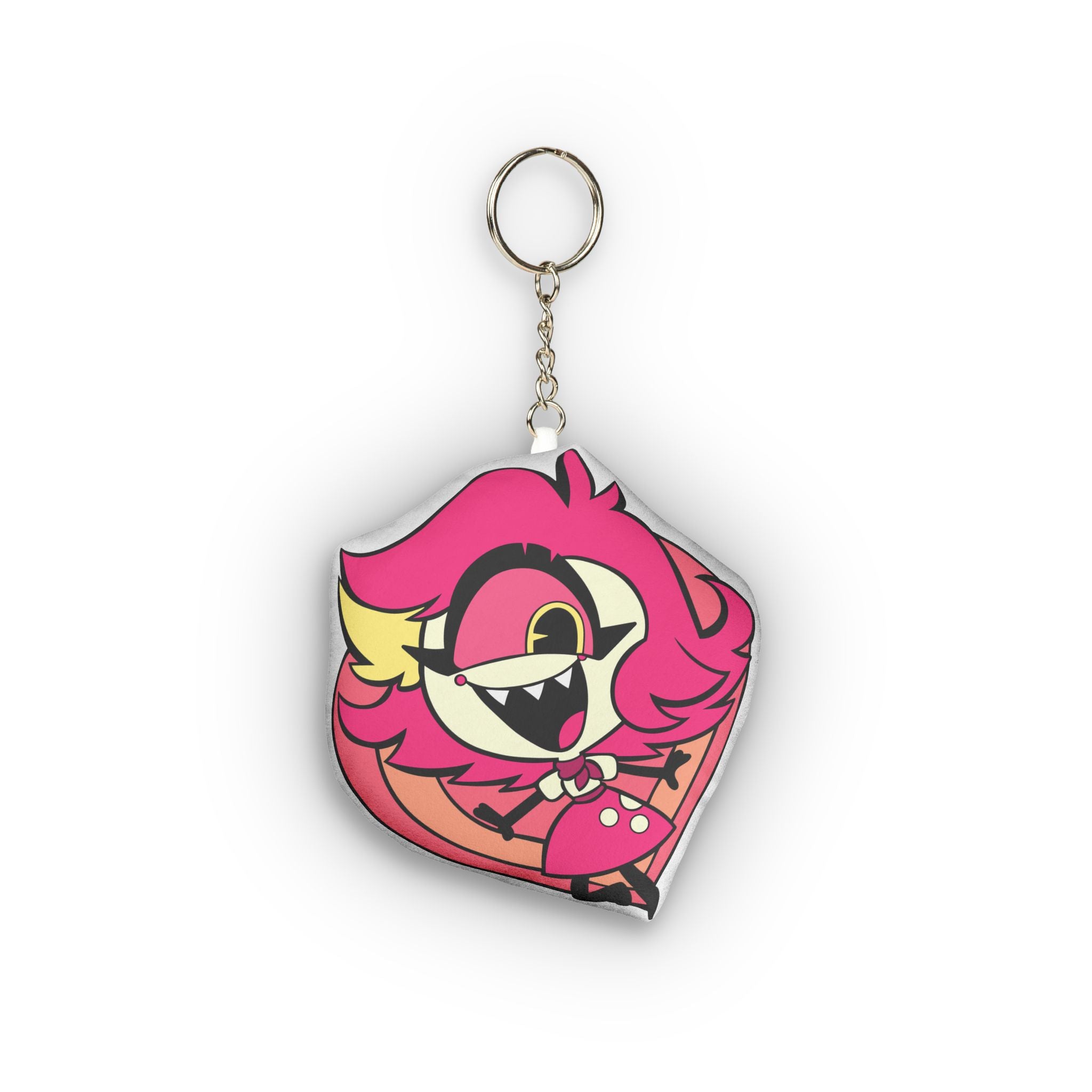 Hazbin Hotel Niffty Plush Keychain Pink Vampire Cartoon Heart Custom Shape Mini Plush Keychain | Cute Character Accessory